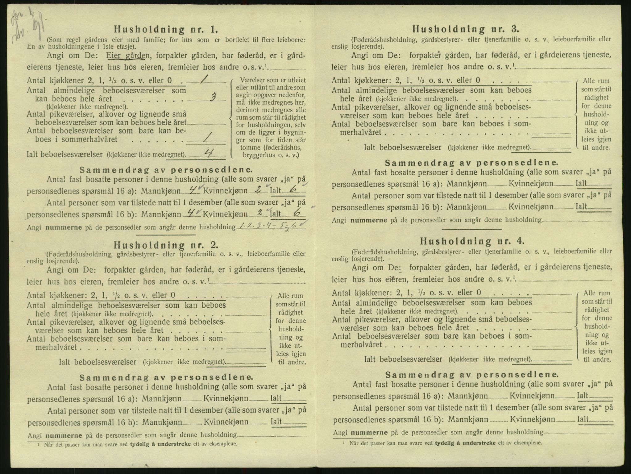 SAK, 1920 census for Randesund, 1920, p. 33