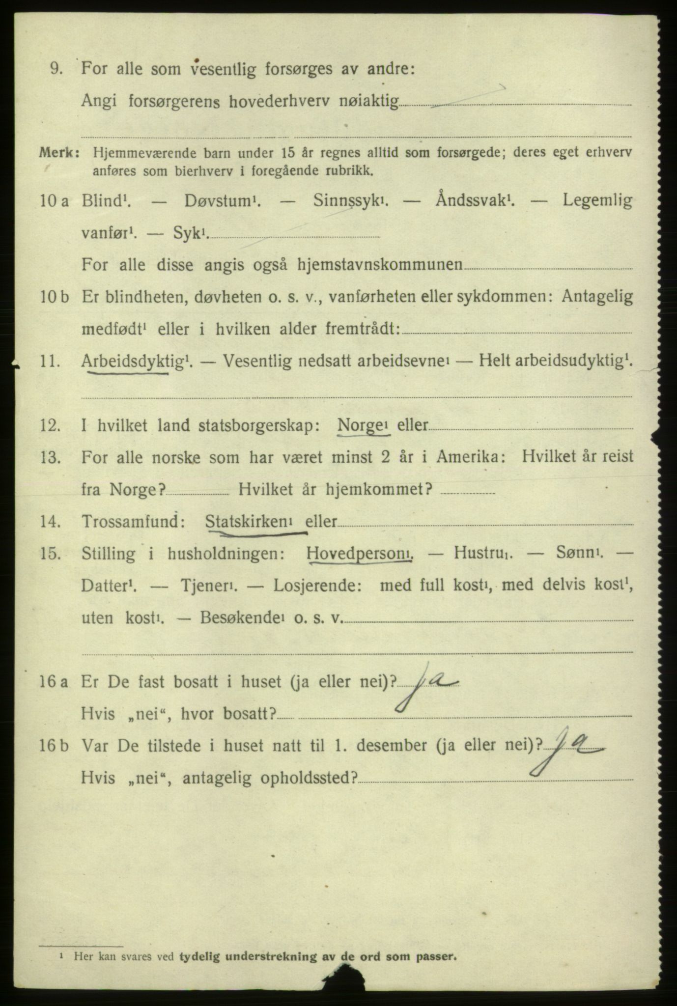 SAB, 1920 census for Ølen, 1920, p. 904