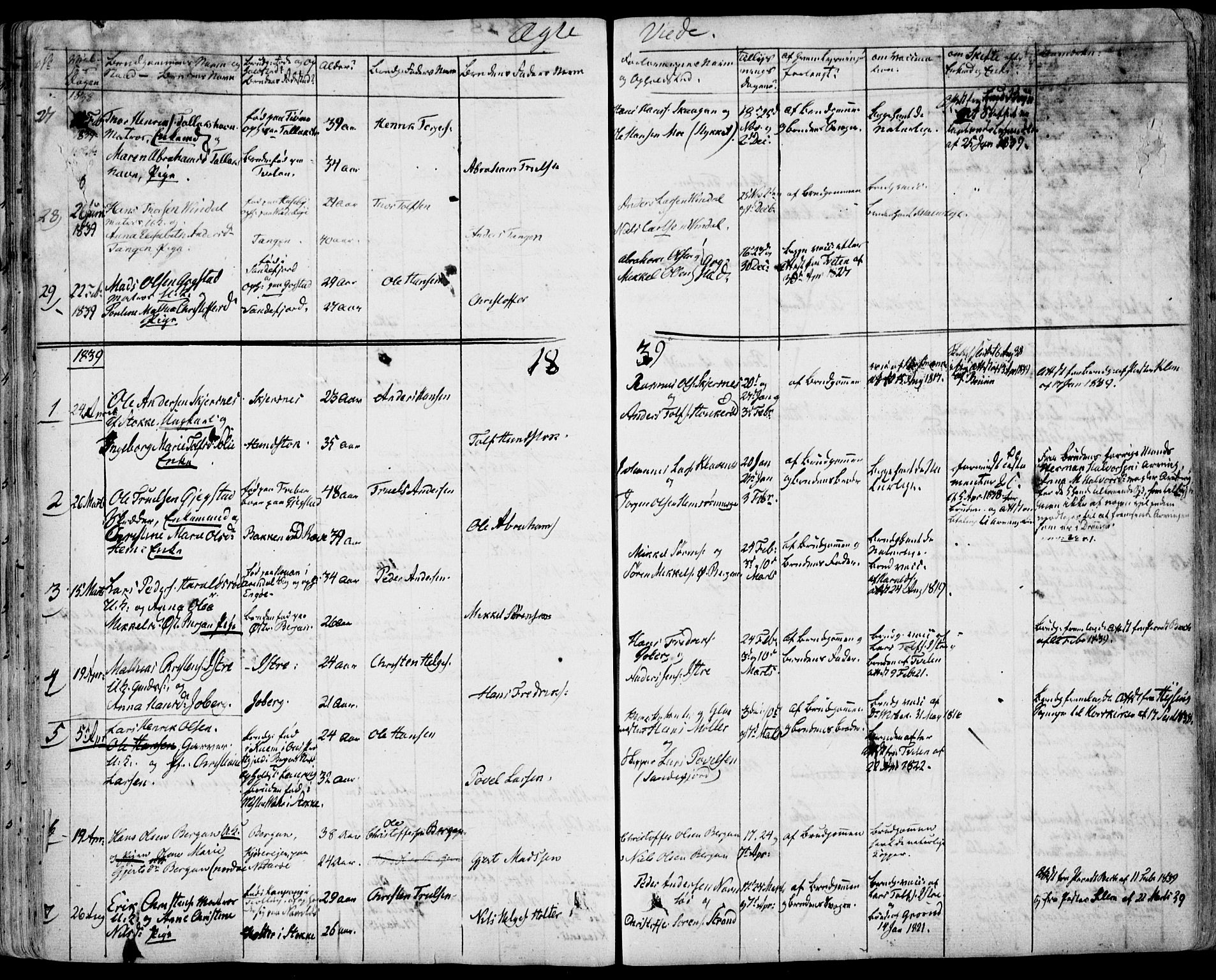 Sandar kirkebøker, SAKO/A-243/F/Fa/L0005: Parish register (official) no. 5, 1832-1847, p. 604-605
