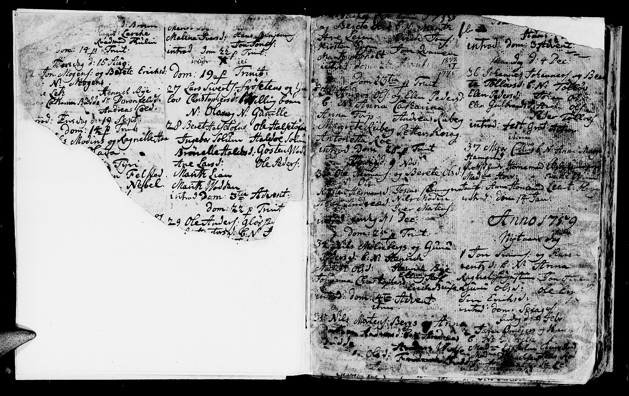 Ministerialprotokoller, klokkerbøker og fødselsregistre - Sør-Trøndelag, SAT/A-1456/604/L0218: Parish register (copy) no. 604C01, 1754-1819, p. 1b