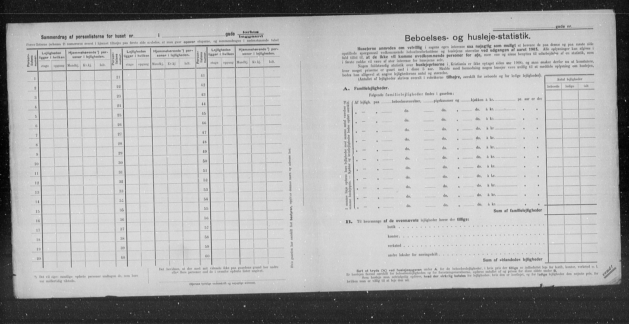 OBA, Municipal Census 1905 for Kristiania, 1905, p. 6152