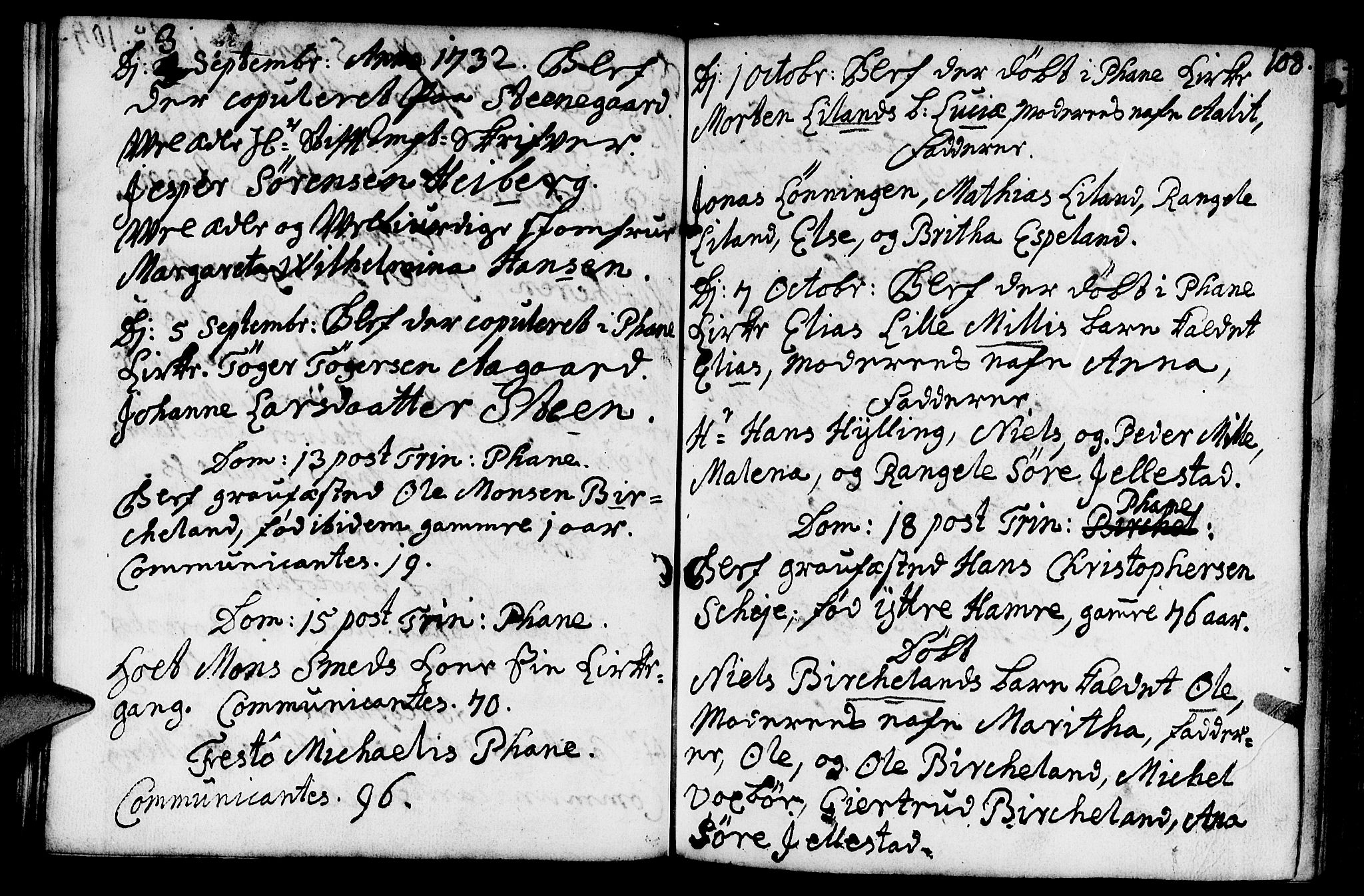 Fana Sokneprestembete, AV/SAB-A-75101/H/Haa/Haaa/L0002: Parish register (official) no. A 2, 1719-1735, p. 108