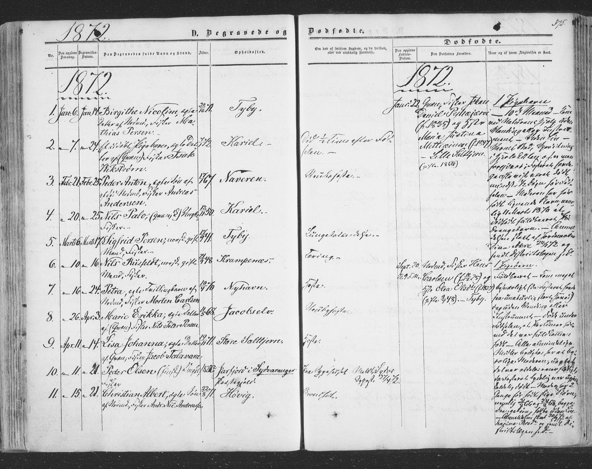 Vadsø sokneprestkontor, SATØ/S-1325/H/Ha/L0004kirke: Parish register (official) no. 4, 1854-1880, p. 375