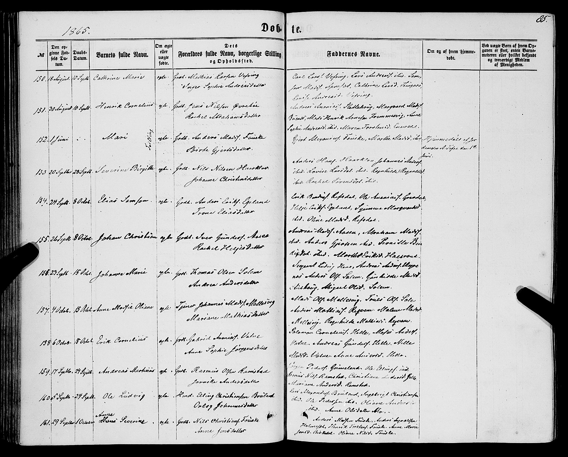 Førde sokneprestembete, AV/SAB-A-79901/H/Haa/Haaa/L0009: Parish register (official) no. A 9, 1861-1877, p. 85