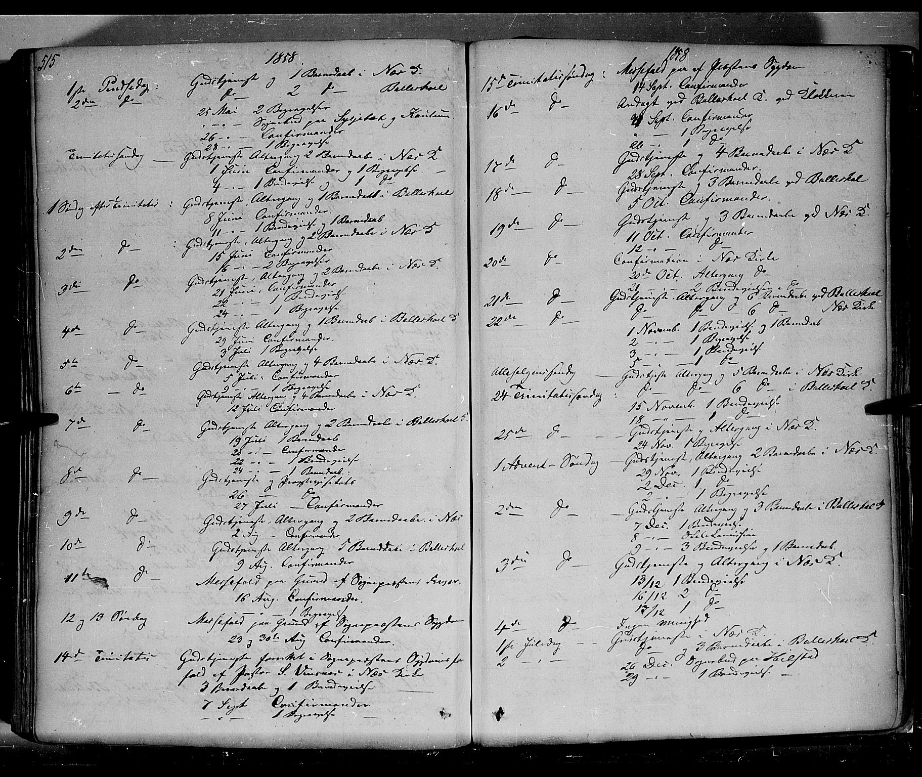 Nes prestekontor, Hedmark, SAH/PREST-020/K/Ka/L0004: Parish register (official) no. 4, 1852-1886, p. 515