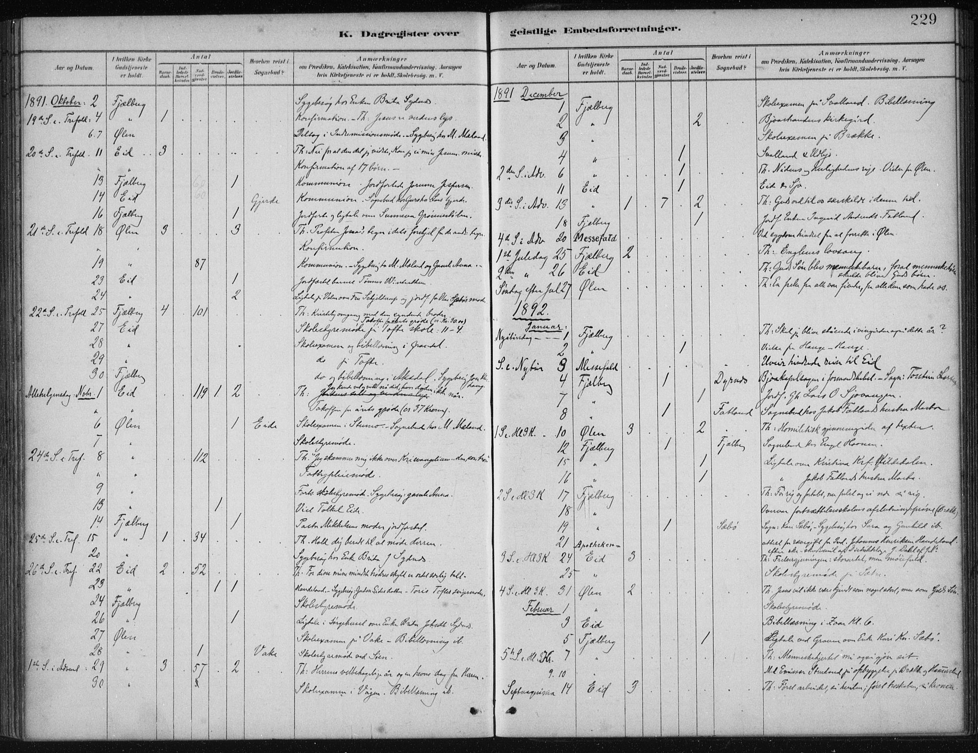 Fjelberg sokneprestembete, SAB/A-75201/H/Haa: Parish register (official) no. B  1, 1879-1919, p. 229
