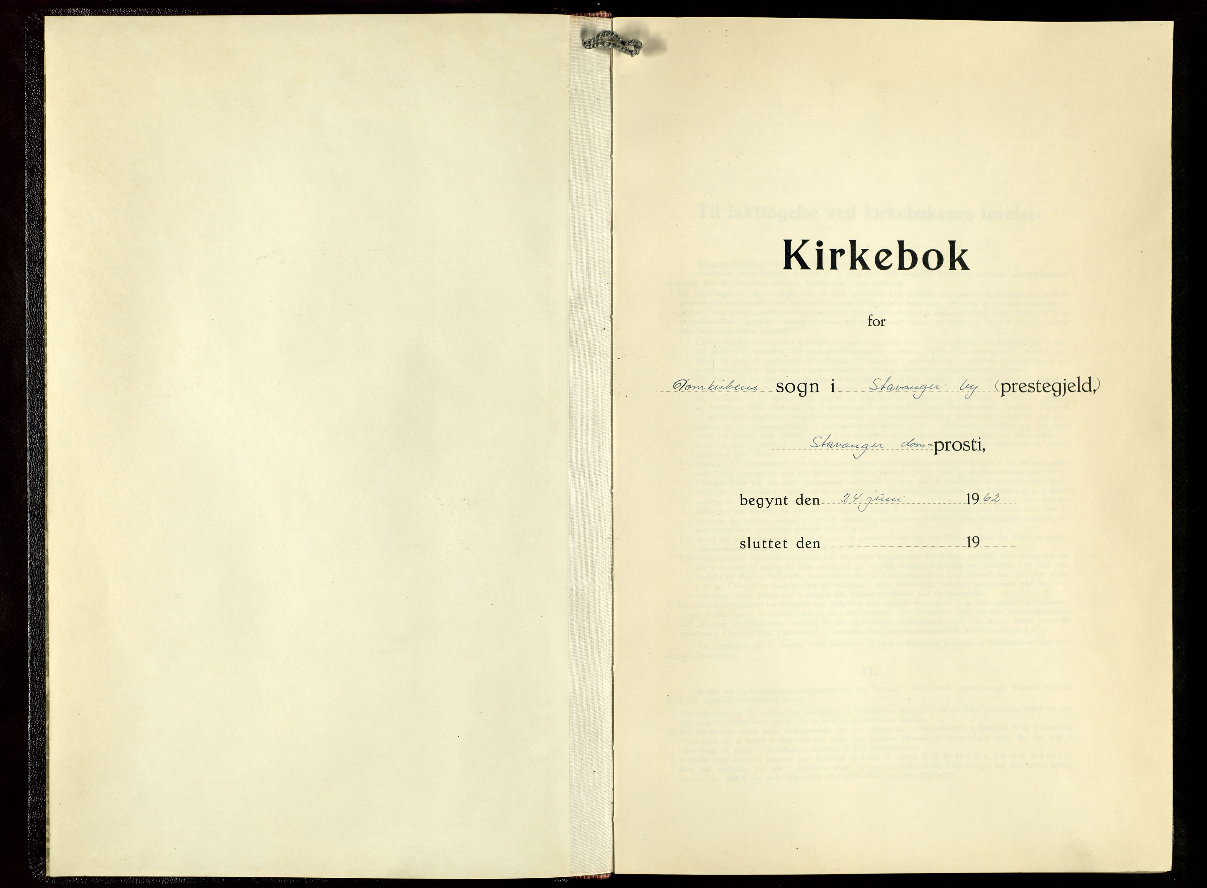 Domkirken sokneprestkontor, AV/SAST-A-101812/001/30/30BB/L0025: Parish register (copy) no. B 25, 1962-1966