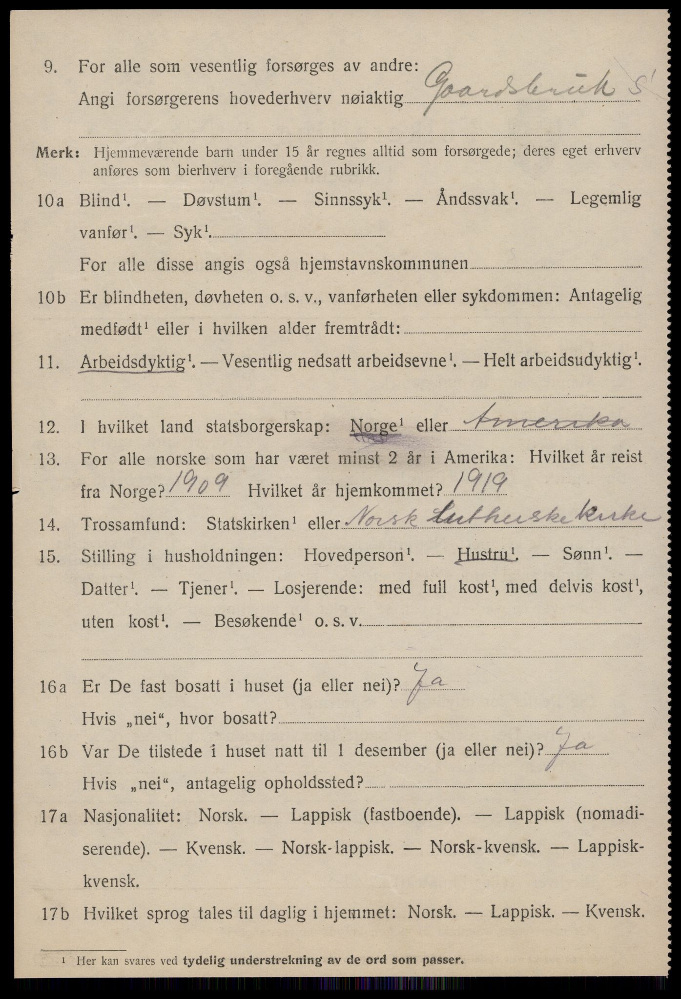 SAT, 1920 census for Meldal, 1920, p. 8206