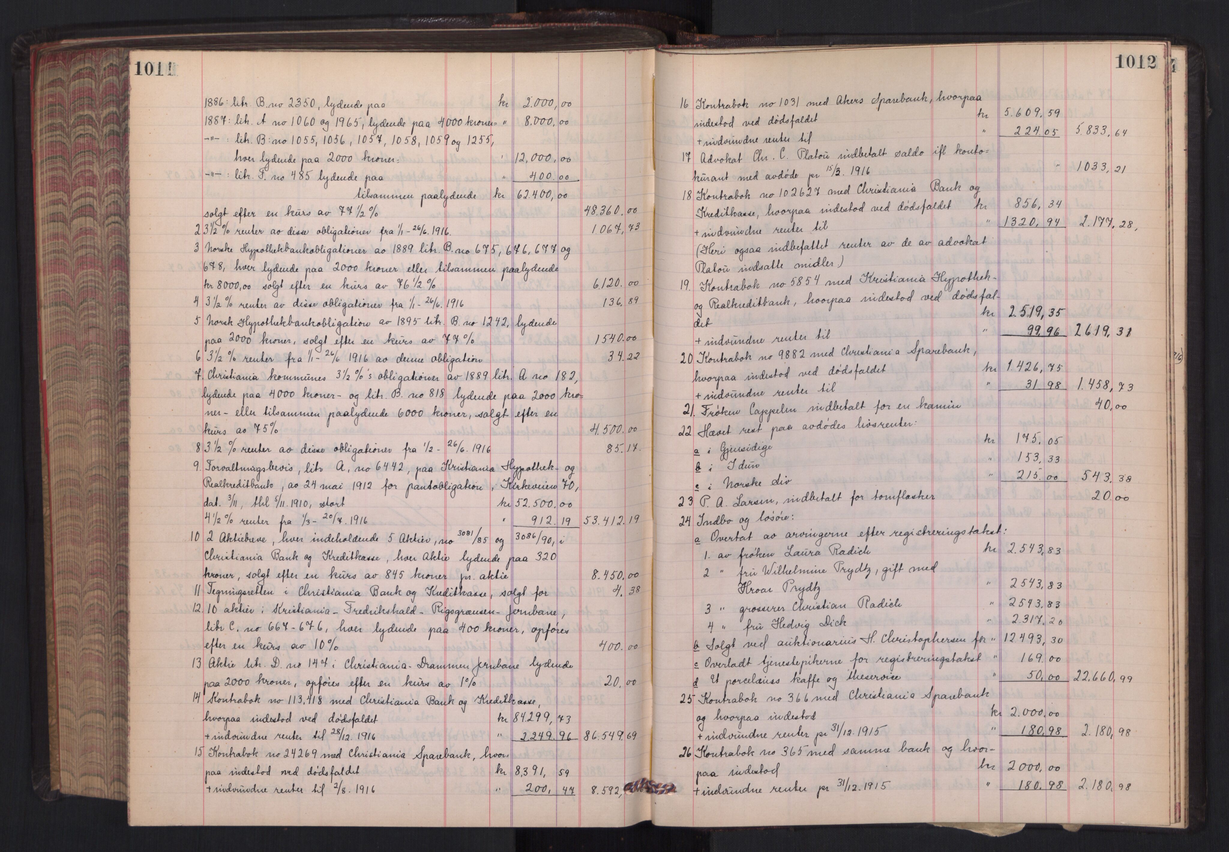 Oslo skifterett, AV/SAO-A-10383/H/Hd/Hdb/L0011: Skifteutlodningsprotokoll, 1915-1917, p. 1011-1012