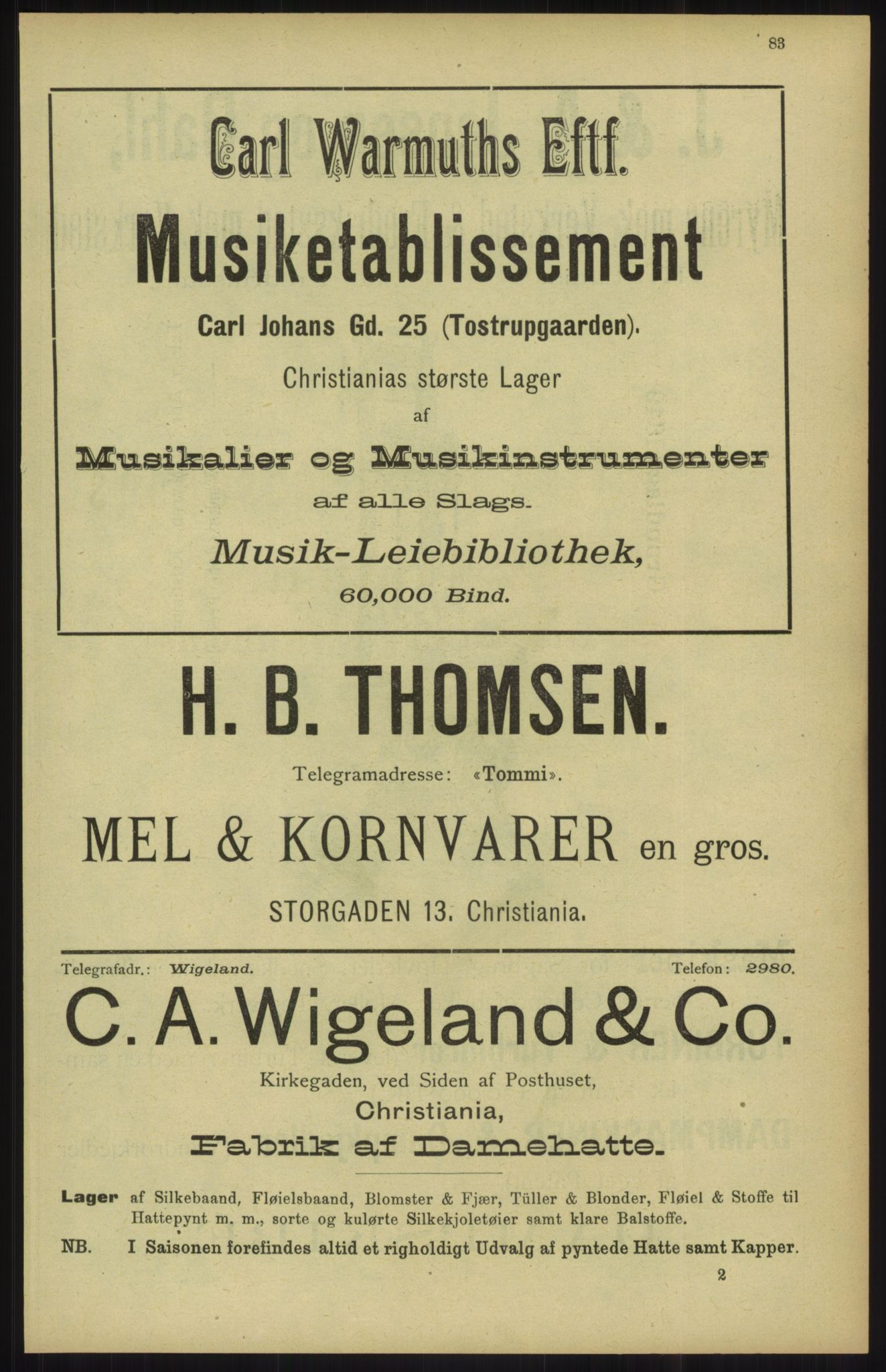 Kristiania/Oslo adressebok, PUBL/-, 1904, p. 83