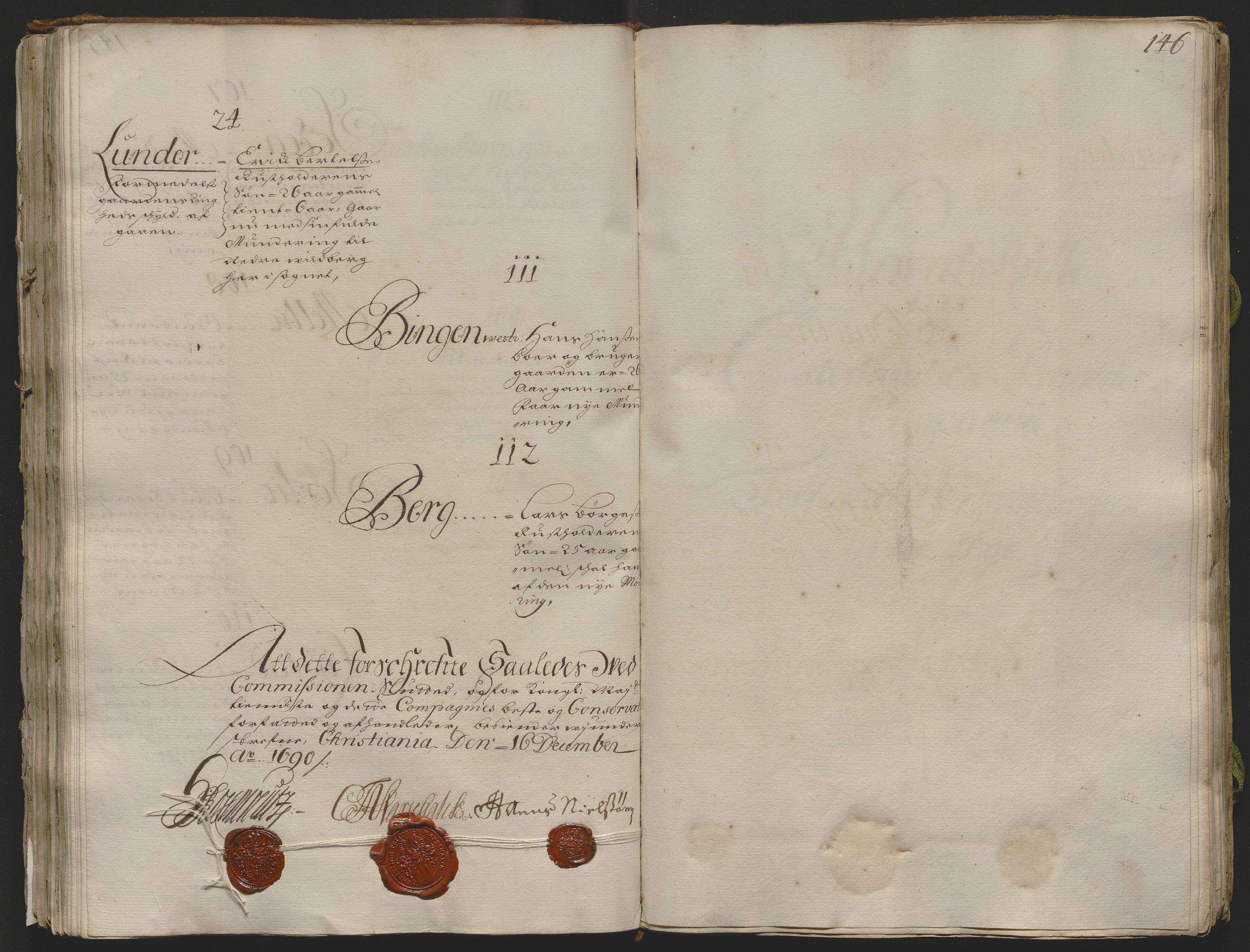 Rentekammeret inntil 1814, Realistisk ordnet avdeling, AV/RA-EA-4070/Ok/L0013: [Ff 19]: Generalhovedrulle over kavaleriet og dragonene i Norge, 1690-1691, p. 145b-146a