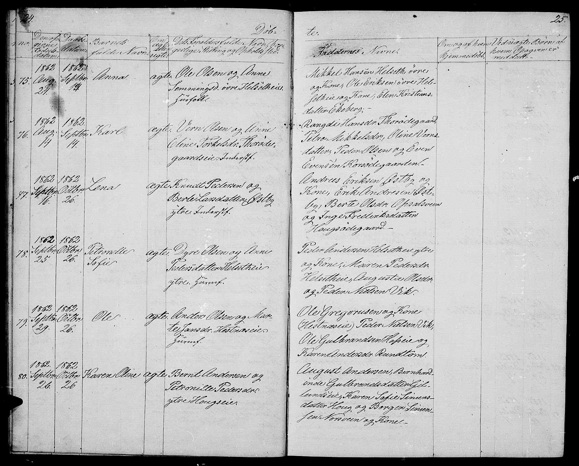 Stange prestekontor, AV/SAH-PREST-002/L/L0004: Parish register (copy) no. 4, 1861-1869, p. 24-25