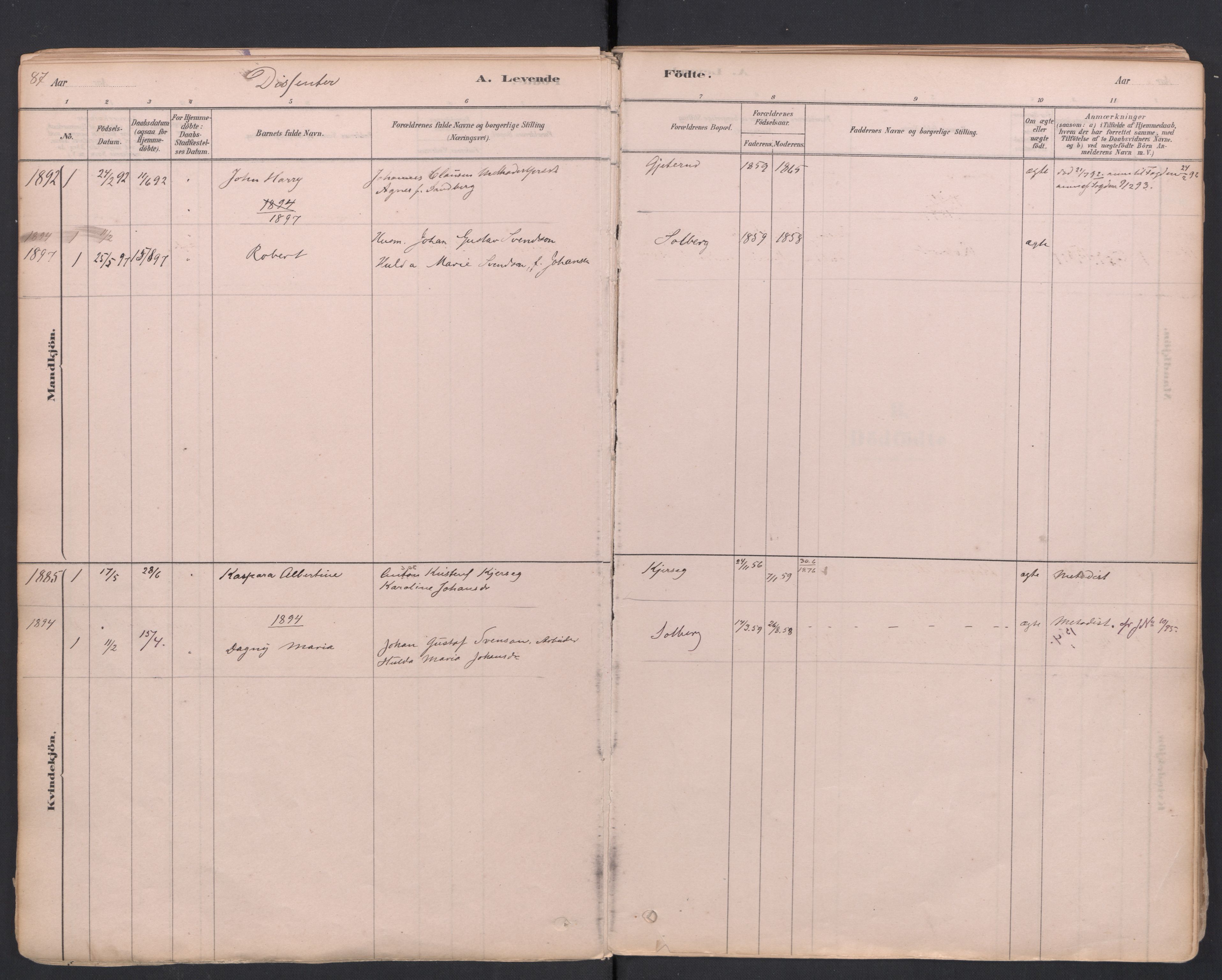 Trøgstad prestekontor Kirkebøker, AV/SAO-A-10925/F/Fa/L0010: Parish register (official) no. I 10, 1878-1898, p. 87