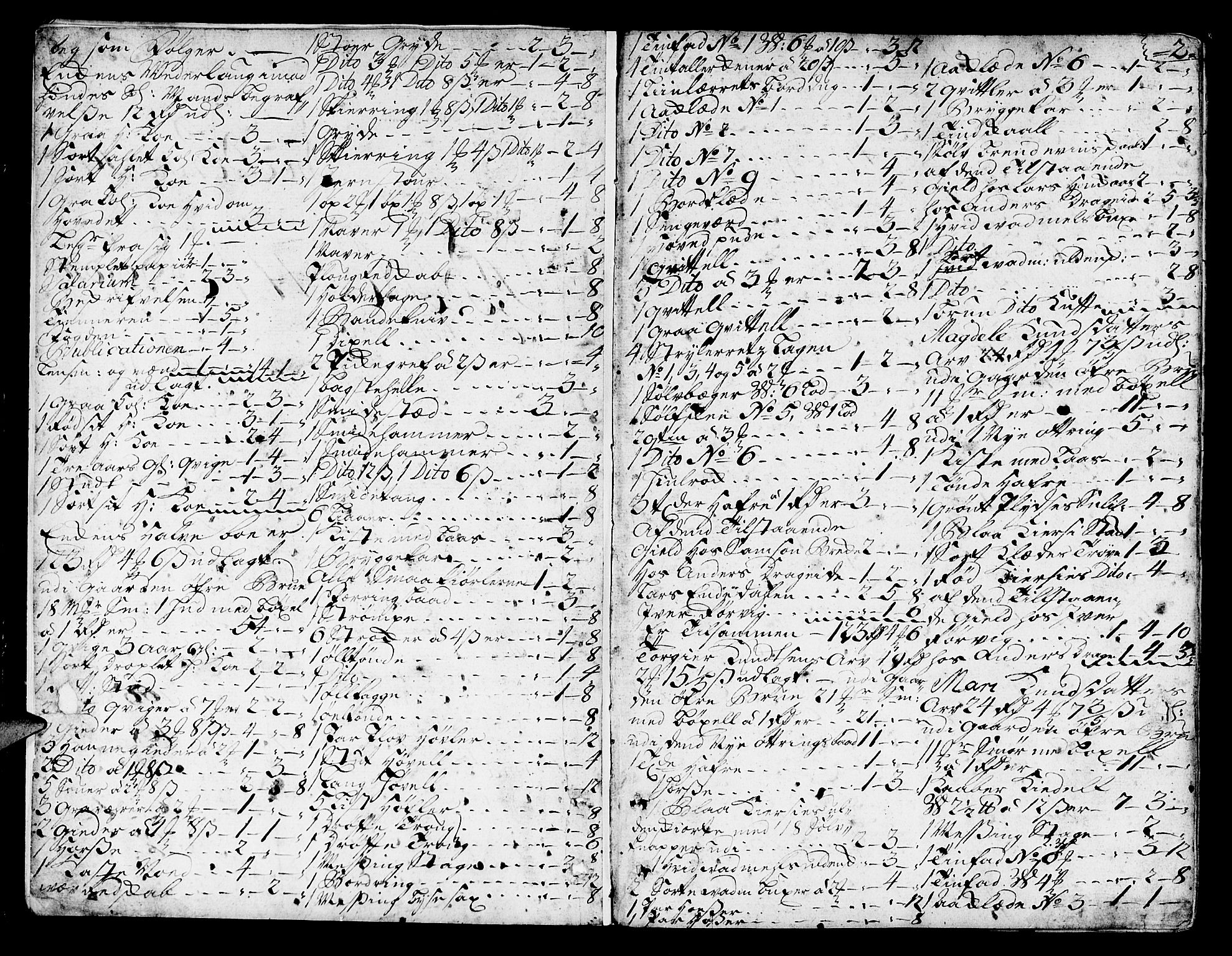 Sunnhordland sorenskrivar, SAB/A-2401/1/H/Ha/Haa/L0006: Skifteprotokollar. Register på lesesal. Fol. 1061- ut, 1743-1749, p. 1b-2a