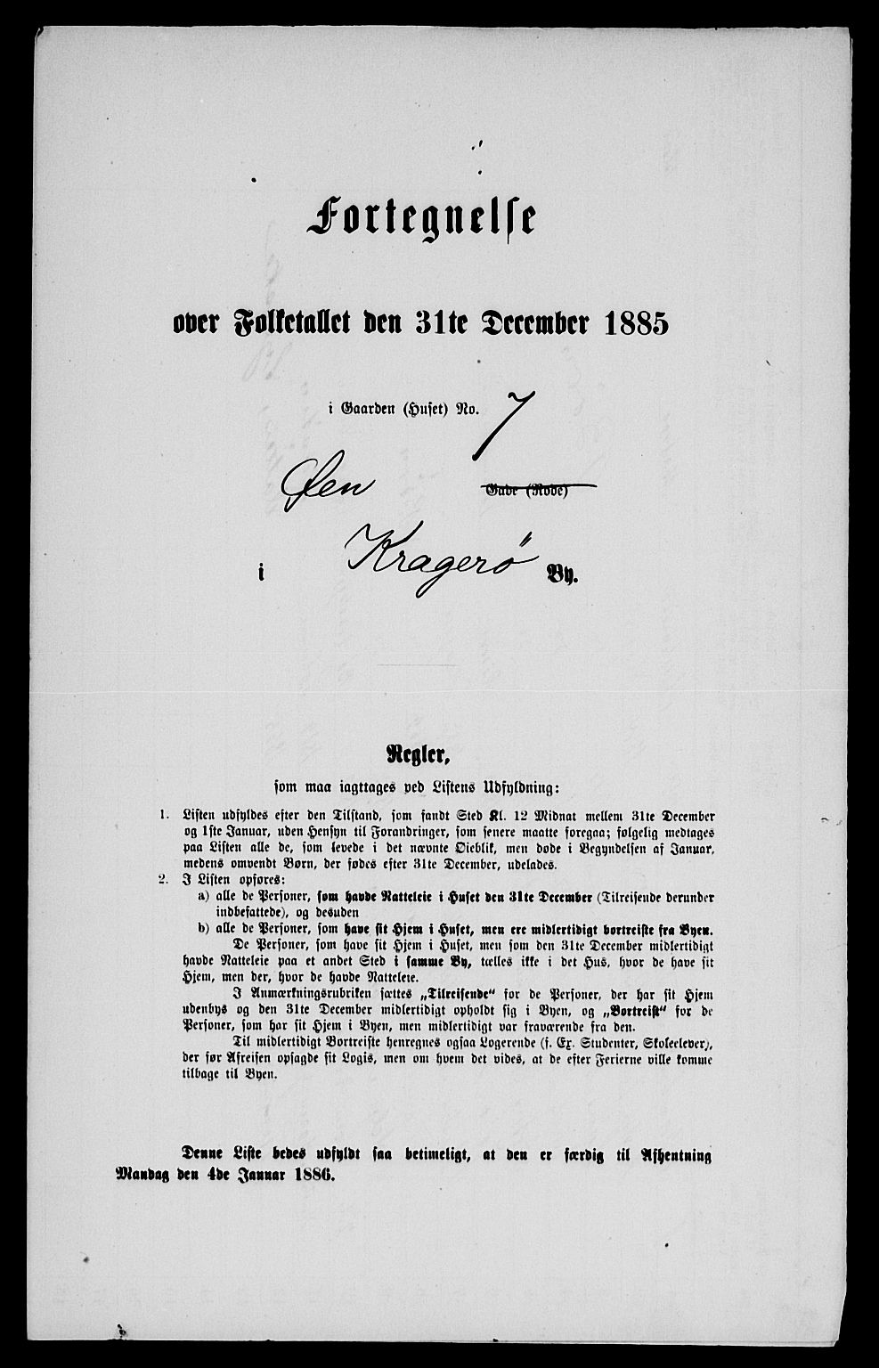 SAKO, 1885 census for 0801 Kragerø, 1885, p. 471