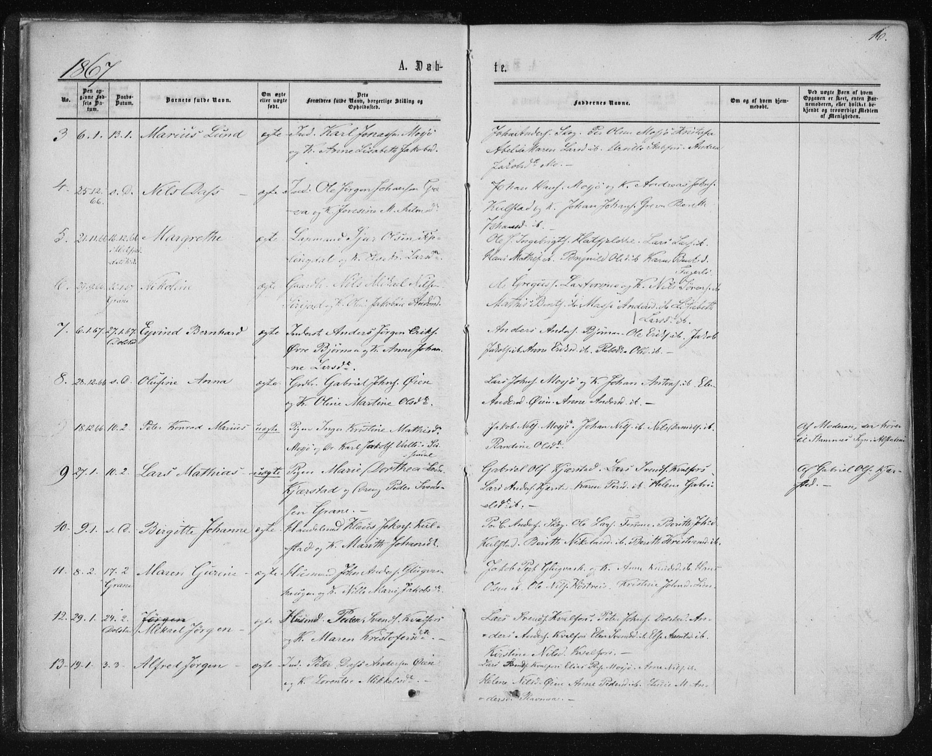 Ministerialprotokoller, klokkerbøker og fødselsregistre - Nordland, SAT/A-1459/820/L0294: Parish register (official) no. 820A15, 1866-1879, p. 16