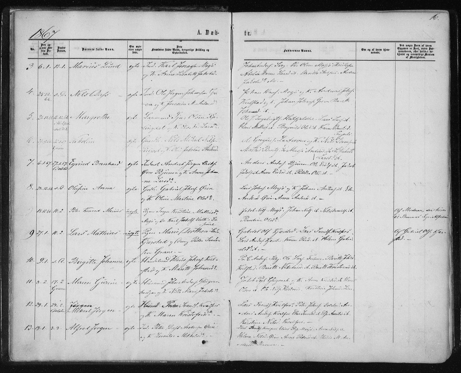 Ministerialprotokoller, klokkerbøker og fødselsregistre - Nordland, AV/SAT-A-1459/820/L0294: Parish register (official) no. 820A15, 1866-1879, p. 16