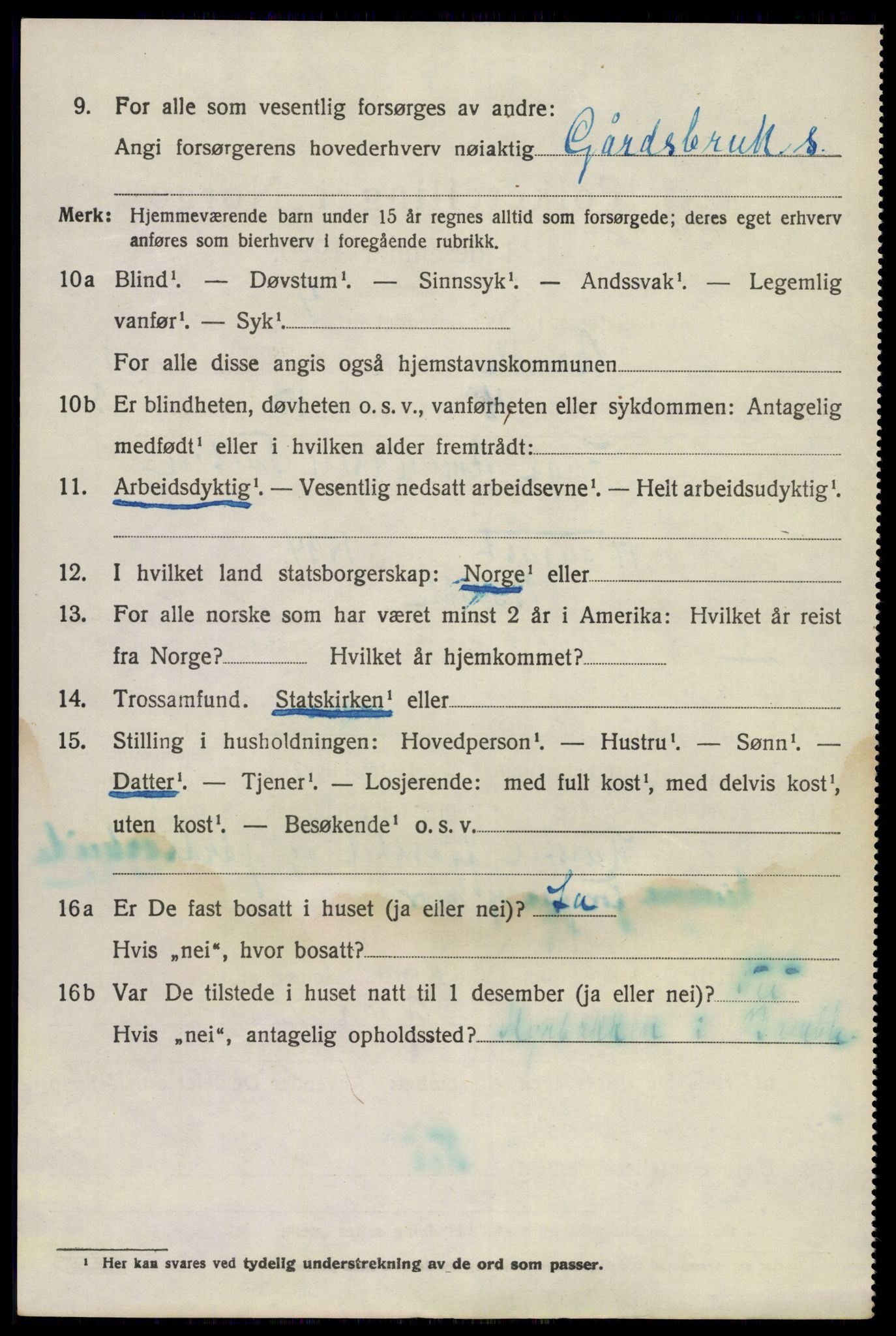 SAKO, 1920 census for Bamble, 1920, p. 7844