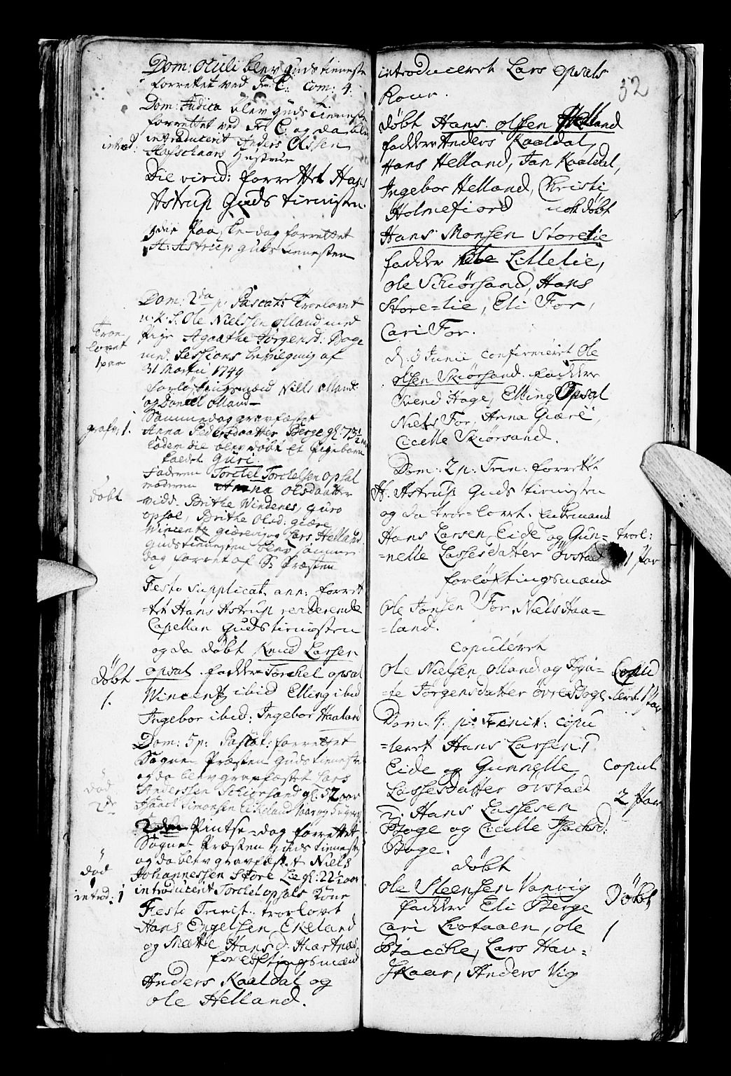 Os sokneprestembete, AV/SAB-A-99929: Parish register (official) no. A 7, 1723-1760, p. 52