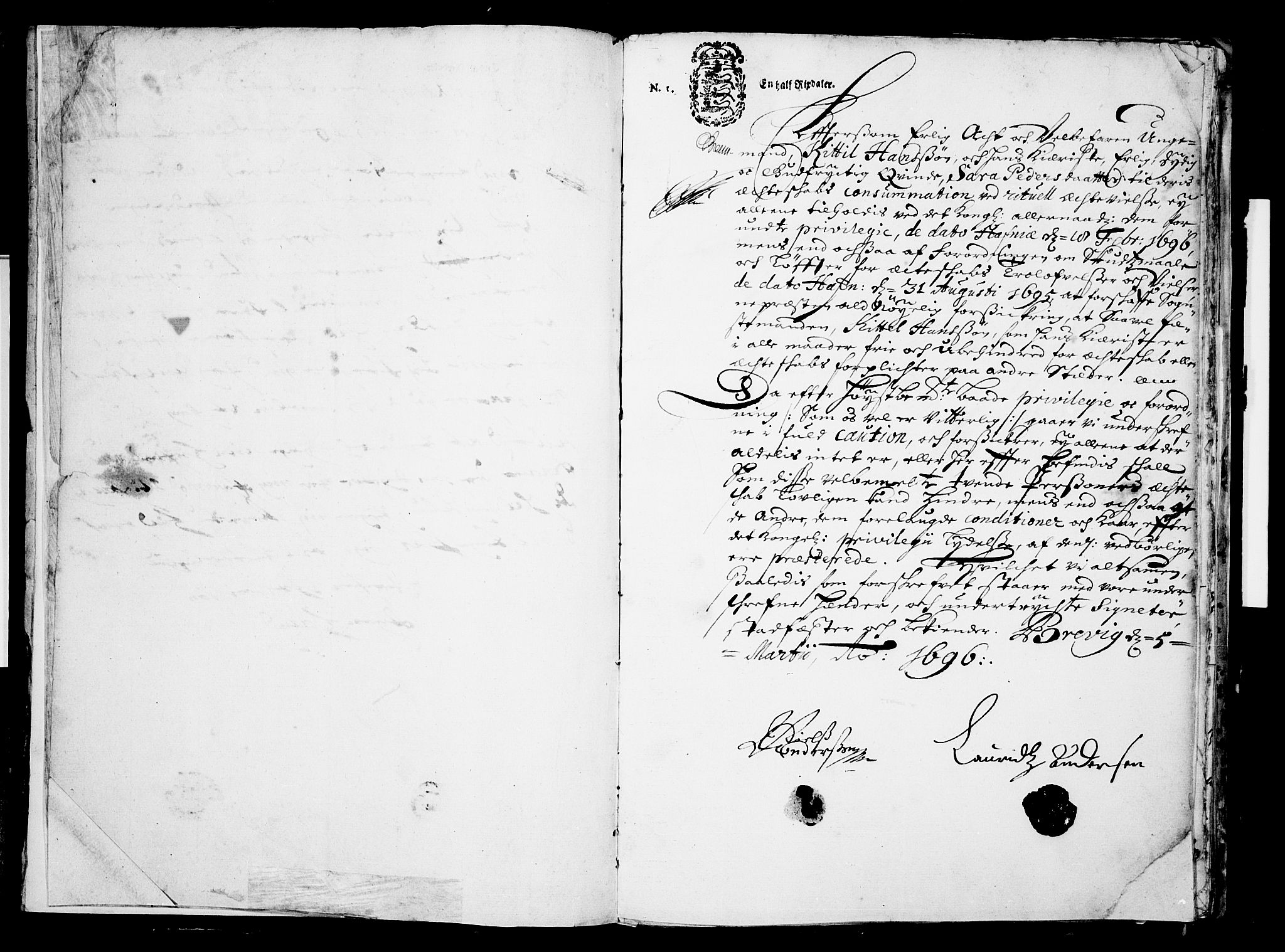 Eidanger kirkebøker, SAKO/A-261/F/Fa/L0001: Parish register (official) no. 1, 1695-1717, p. 3