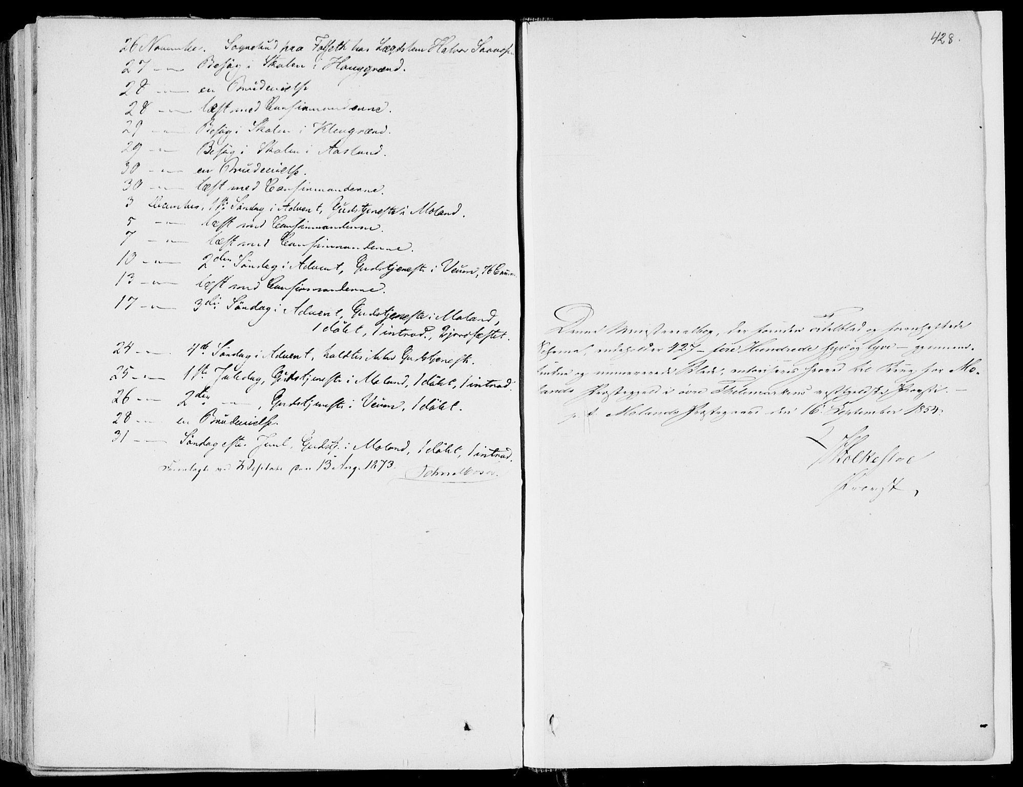 Fyresdal kirkebøker, SAKO/A-263/F/Fa/L0005: Parish register (official) no. I 5, 1855-1871, p. 428