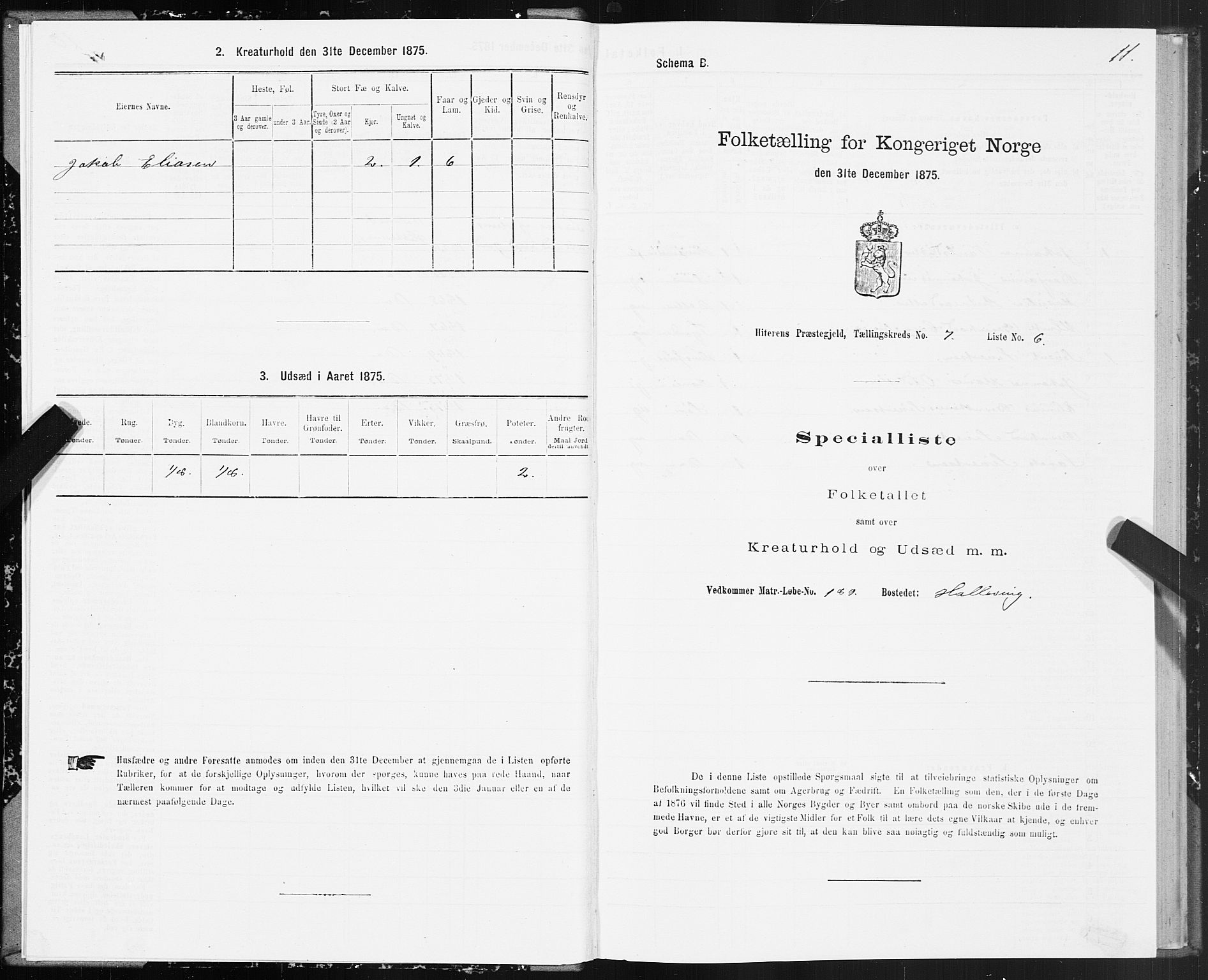 SAT, 1875 census for 1617P Hitra, 1875, p. 4011