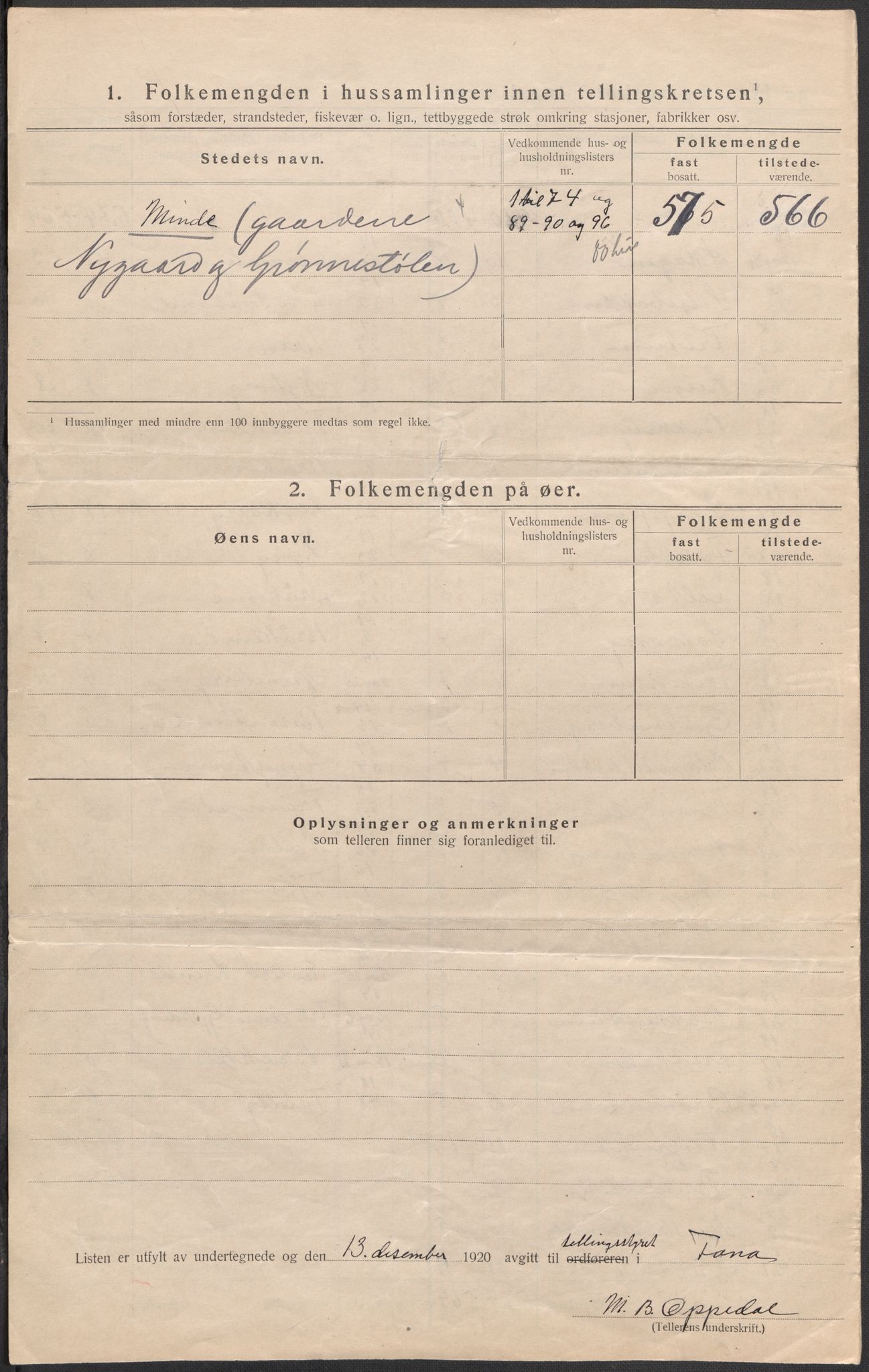 SAB, 1920 census for Fana, 1920, p. 46