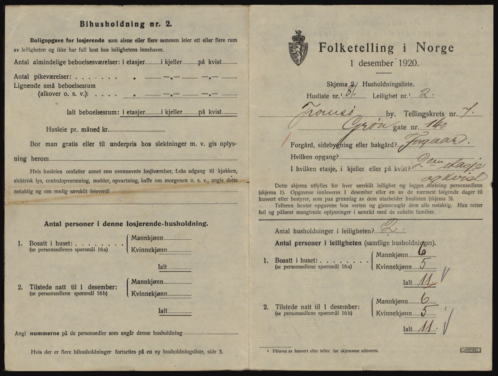 SATØ, 1920 census for Tromsø, 1920, p. 4443