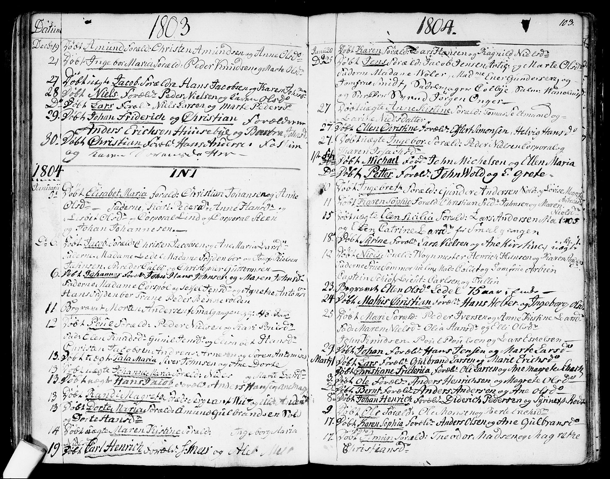 Garnisonsmenigheten Kirkebøker, SAO/A-10846/G/Ga/L0001: Parish register (copy) no. 1, 1796-1814, p. 102-103