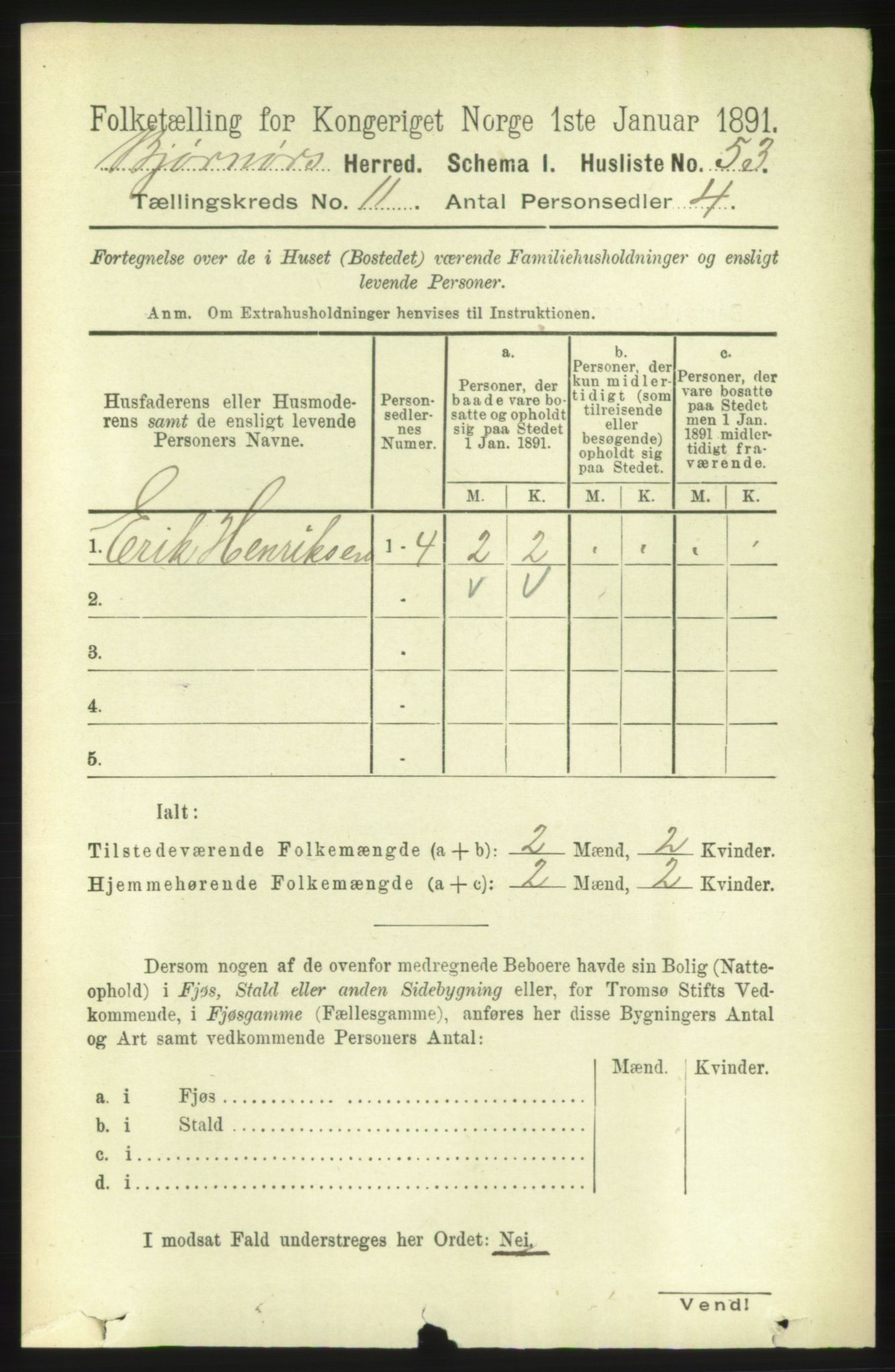 RA, 1891 census for 1632 Bjørnør, 1891, p. 4656