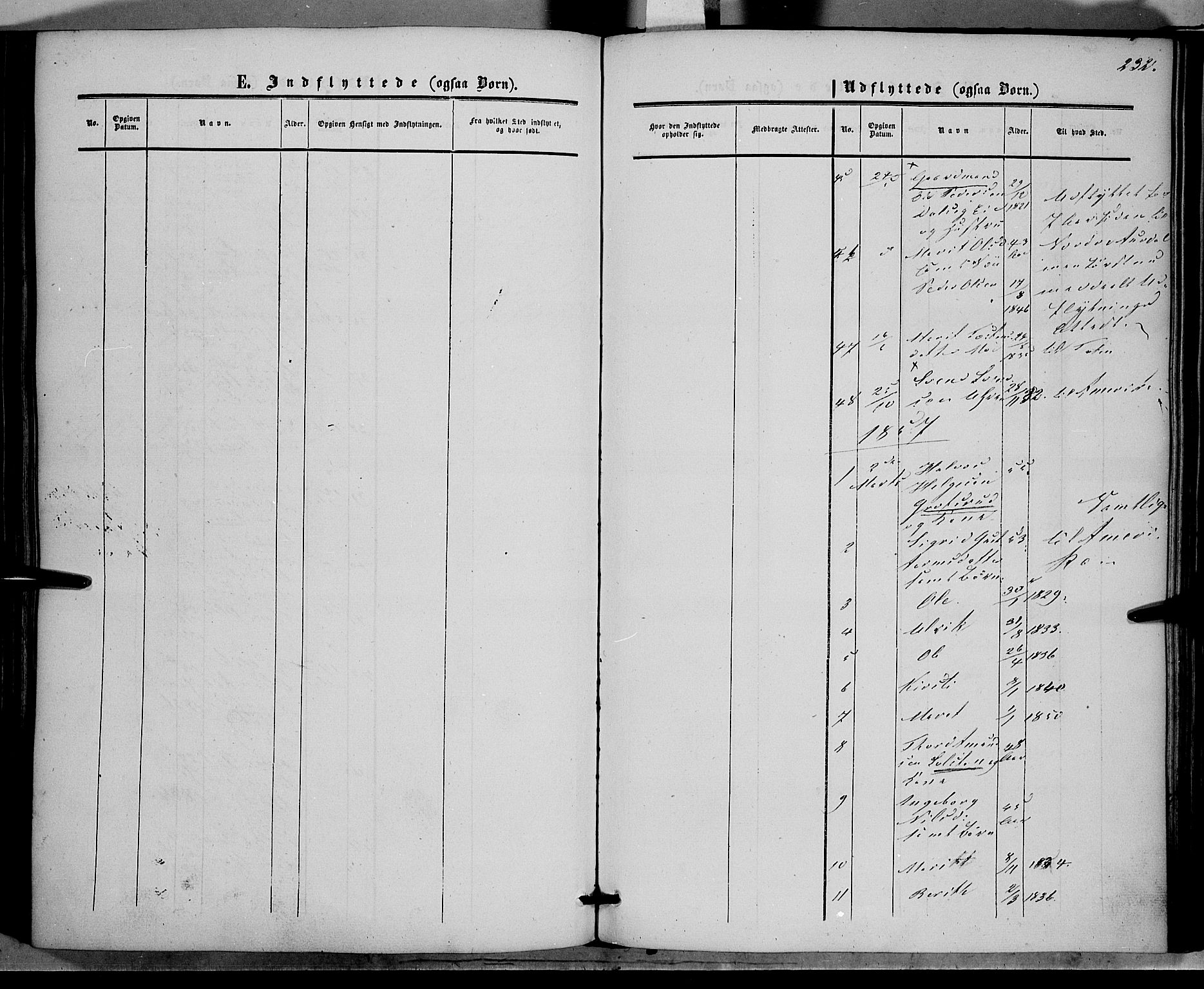 Vestre Slidre prestekontor, SAH/PREST-136/H/Ha/Haa/L0002: Parish register (official) no. 2, 1856-1864, p. 232