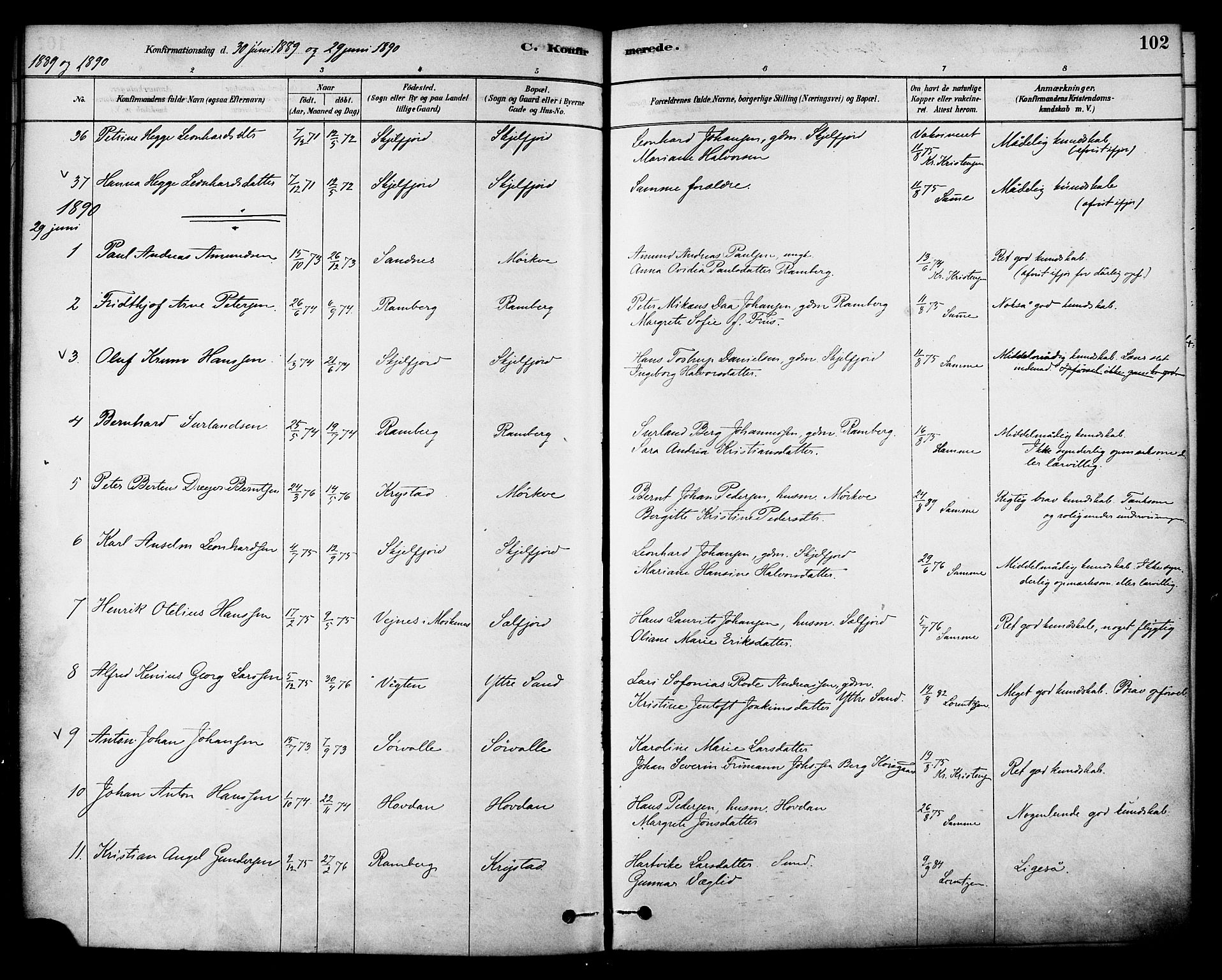 Ministerialprotokoller, klokkerbøker og fødselsregistre - Nordland, SAT/A-1459/885/L1204: Parish register (official) no. 885A05, 1878-1892, p. 102
