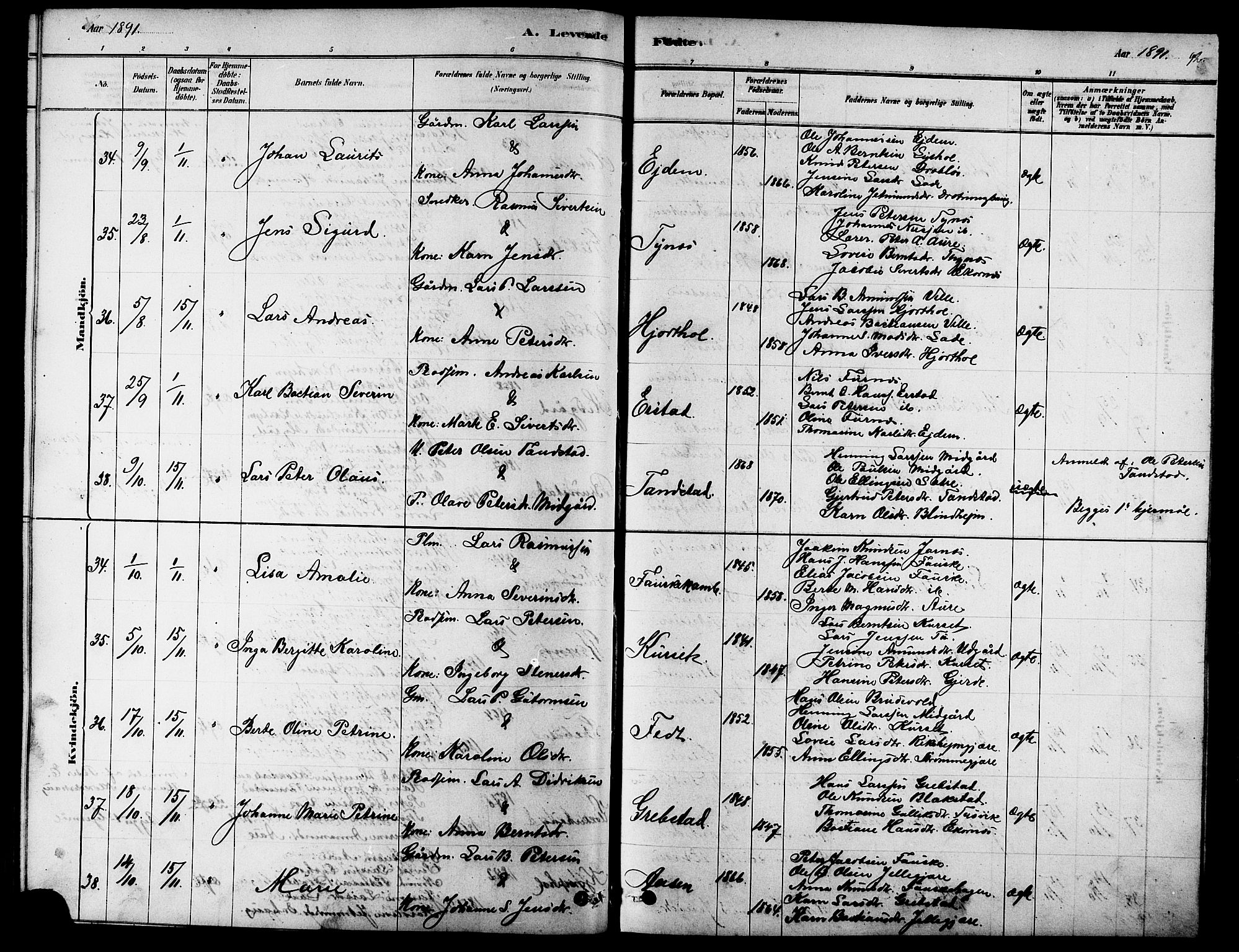 Ministerialprotokoller, klokkerbøker og fødselsregistre - Møre og Romsdal, AV/SAT-A-1454/523/L0339: Parish register (copy) no. 523C02, 1878-1891, p. 92