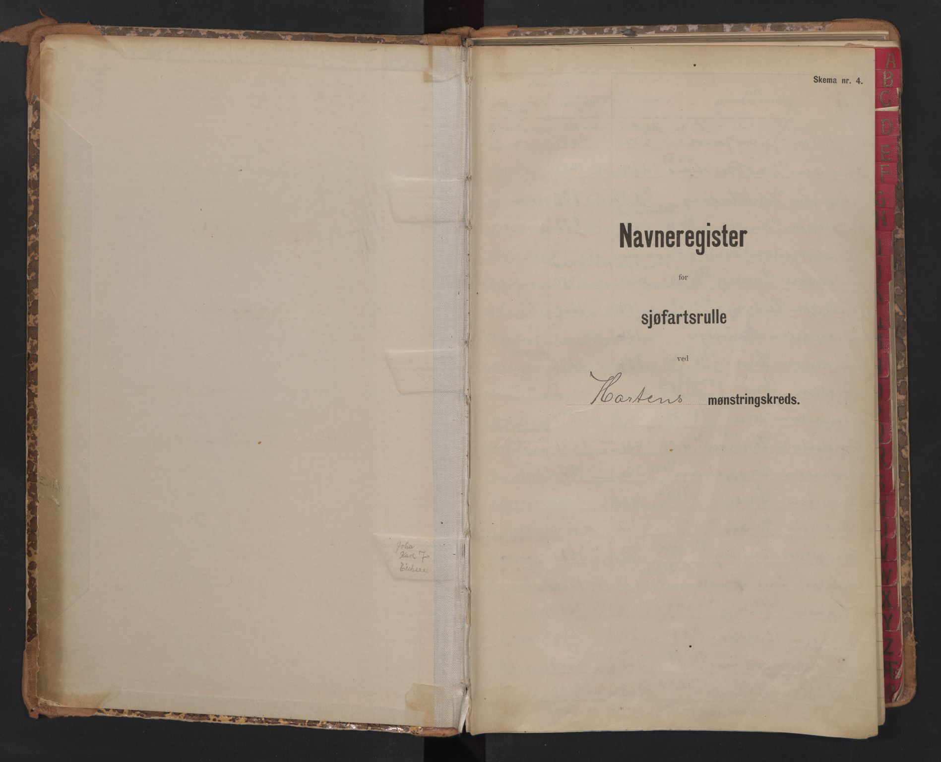 Horten innrulleringskontor, SAKO/A-785/G/Ga/L0002: Register for sjøfartsrulle, 1860-1948, p. 2