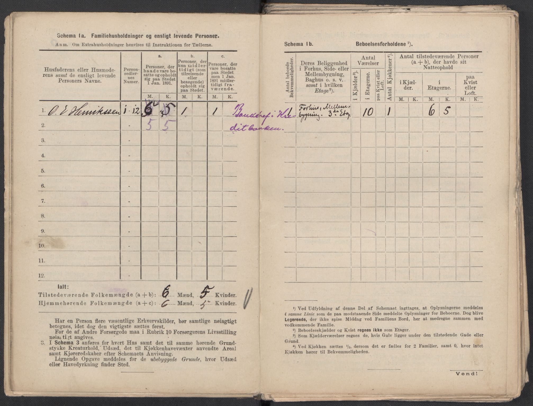 RA, 1891 Census for 1301 Bergen, 1891, p. 159