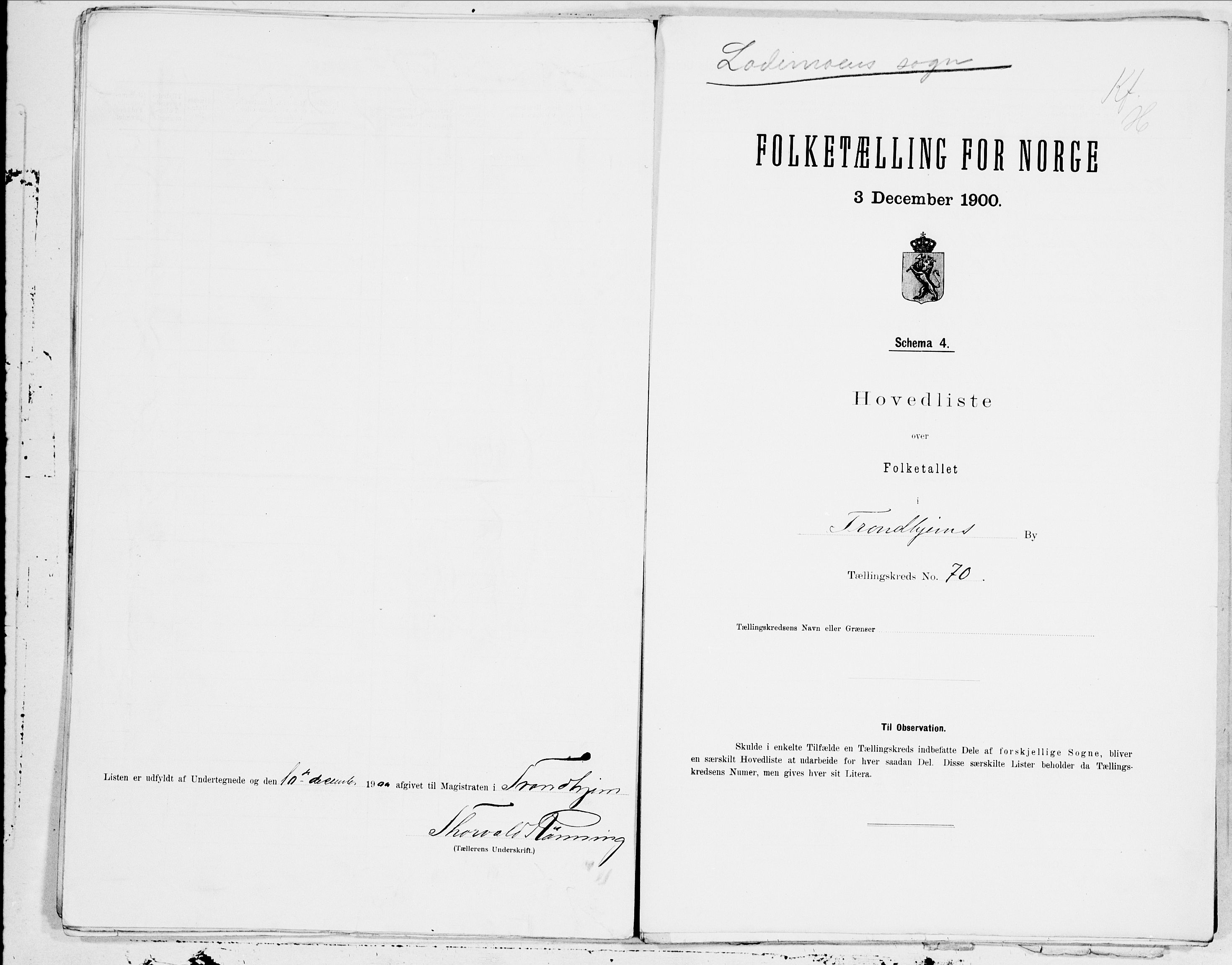 SAT, 1900 census for Trondheim, 1900, p. 139