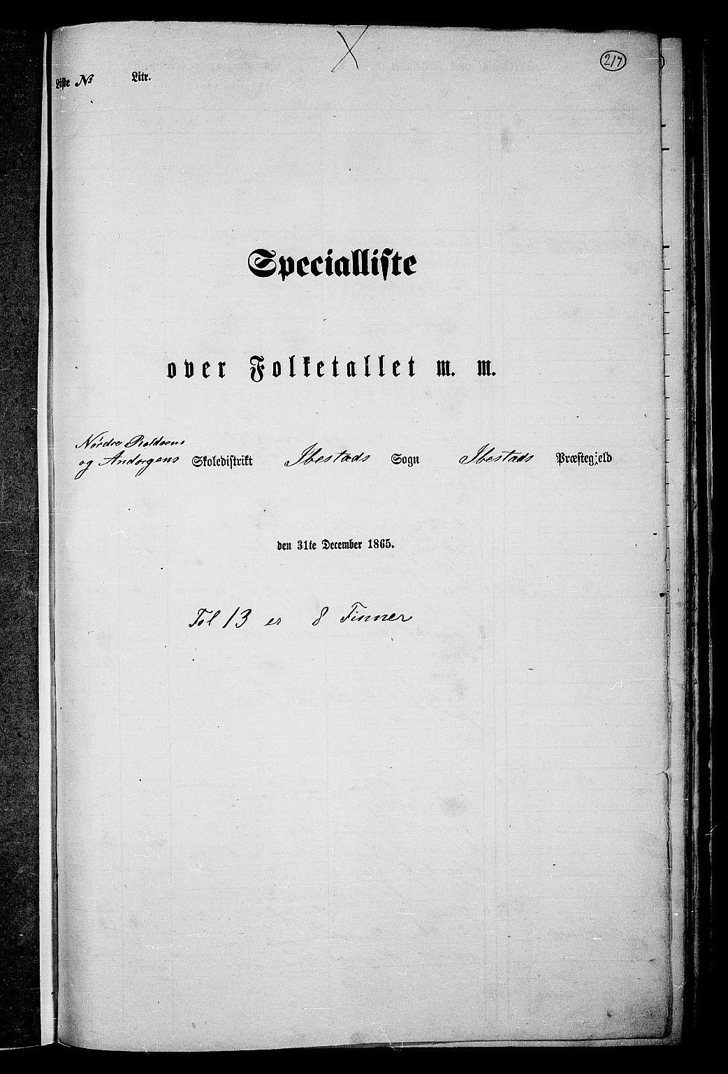 RA, 1865 census for Ibestad, 1865, p. 202