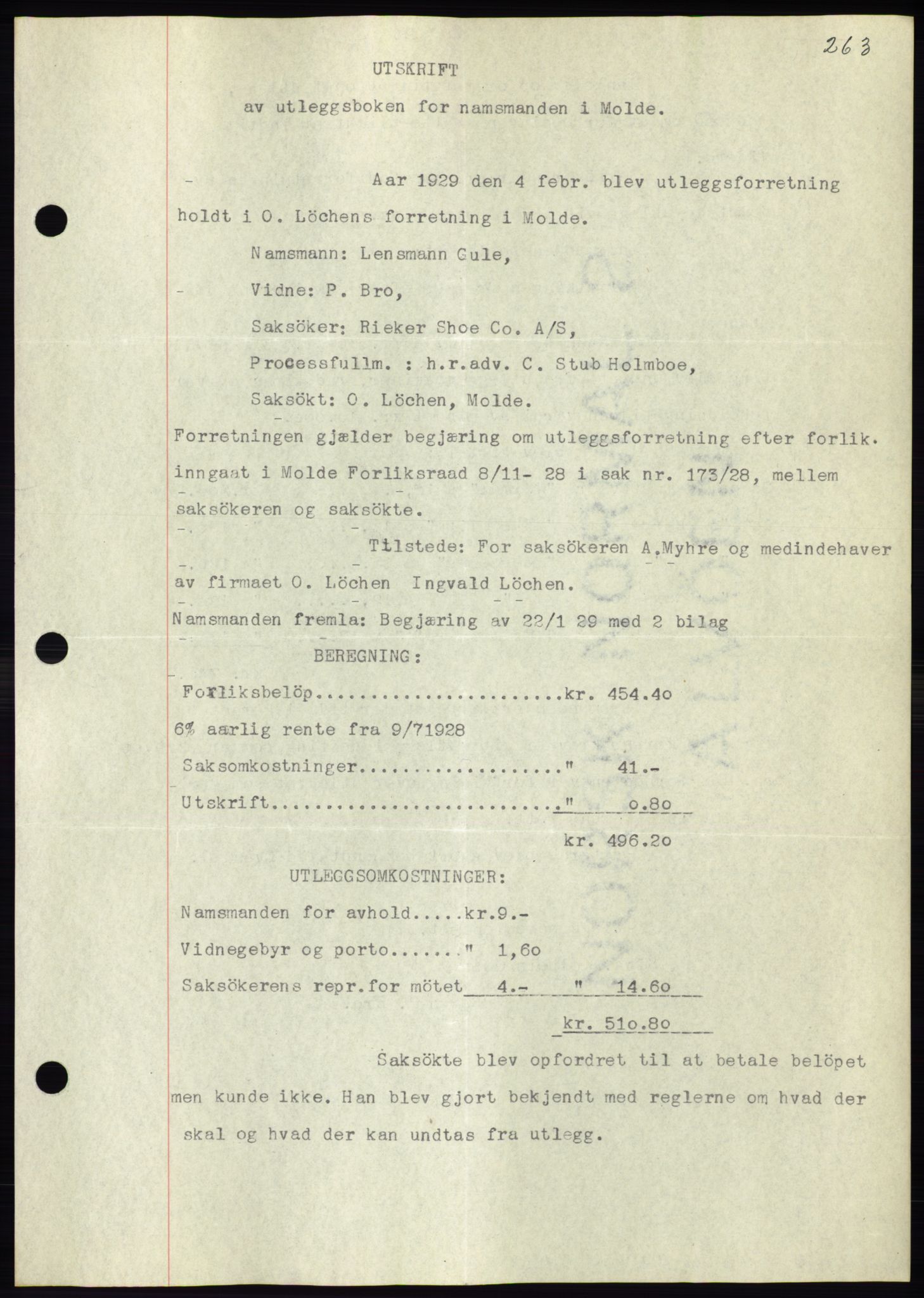 Molde byfogd, AV/SAT-A-0025/2/2C/L0011: Mortgage book no. 11, 1926-1932, Deed date: 01.02.1929