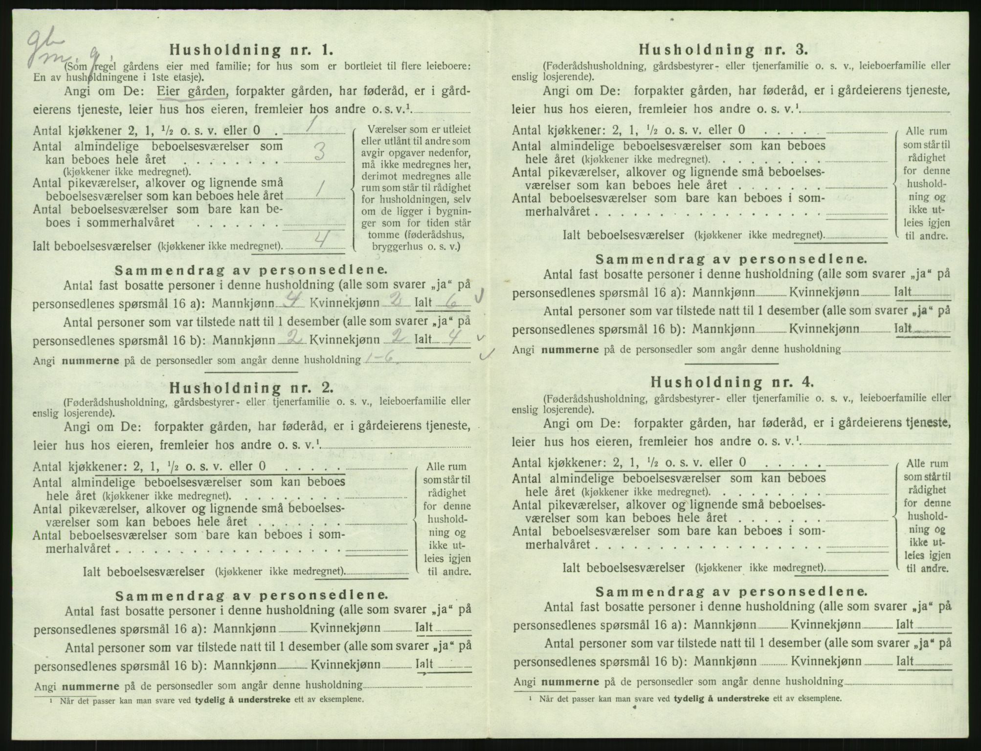 SAK, 1920 census for Vigmostad, 1920, p. 56