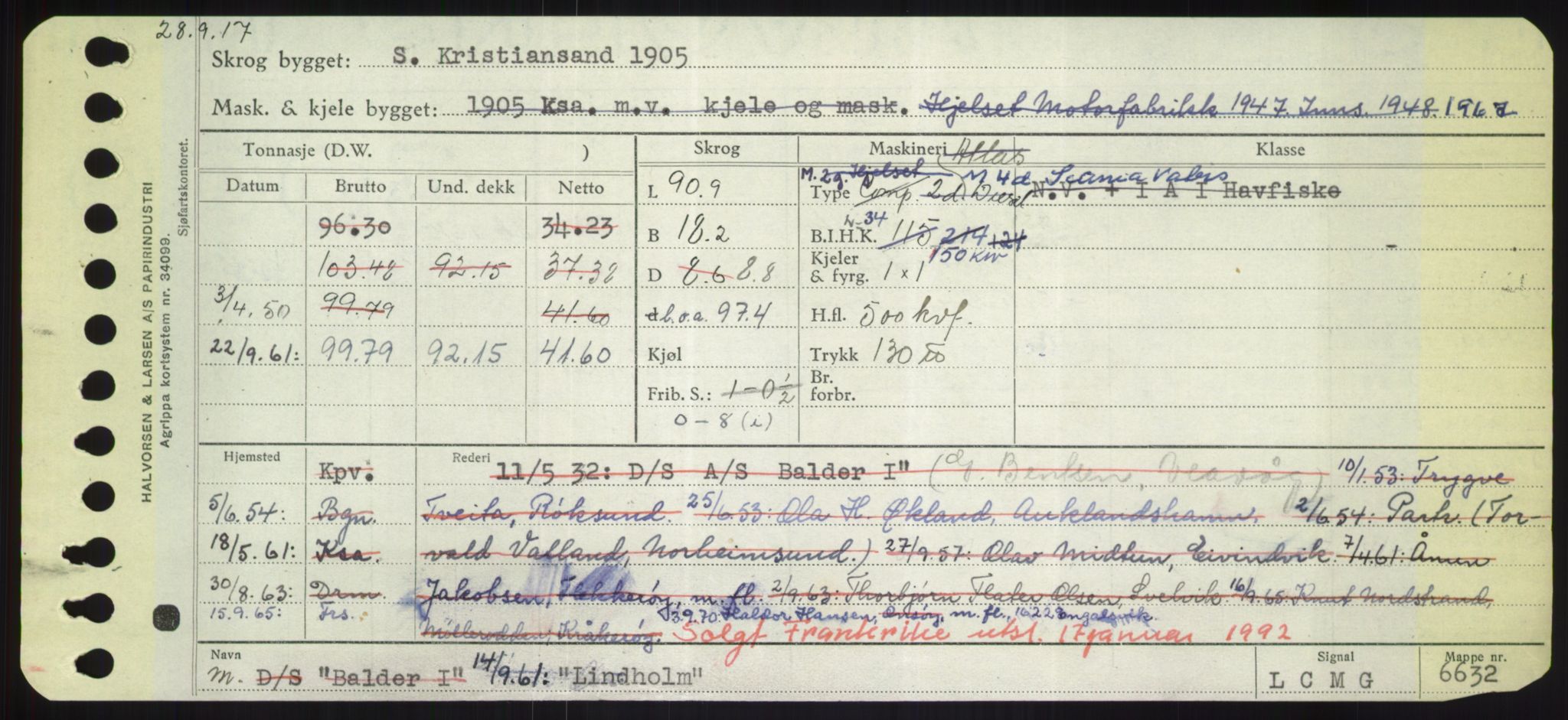 Sjøfartsdirektoratet med forløpere, Skipsmålingen, RA/S-1627/H/Hd/L0023: Fartøy, Lia-Løv, p. 137