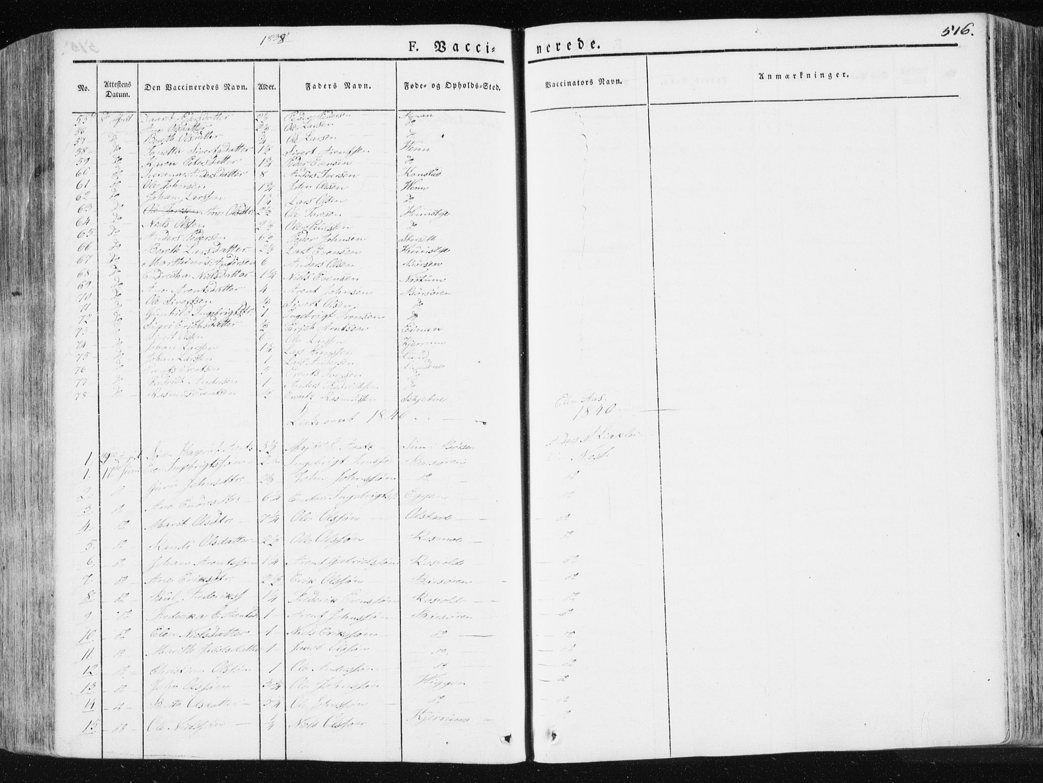 Ministerialprotokoller, klokkerbøker og fødselsregistre - Sør-Trøndelag, SAT/A-1456/665/L0771: Parish register (official) no. 665A06, 1830-1856, p. 516