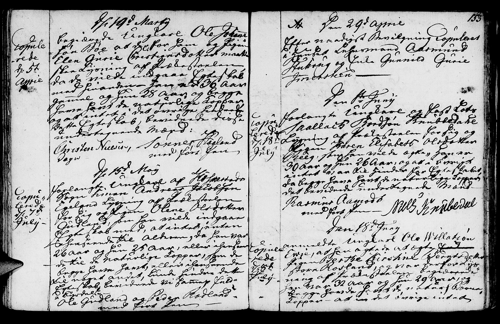 Sokndal sokneprestkontor, AV/SAST-A-101808: Parish register (official) no. A 5, 1806-1826, p. 153