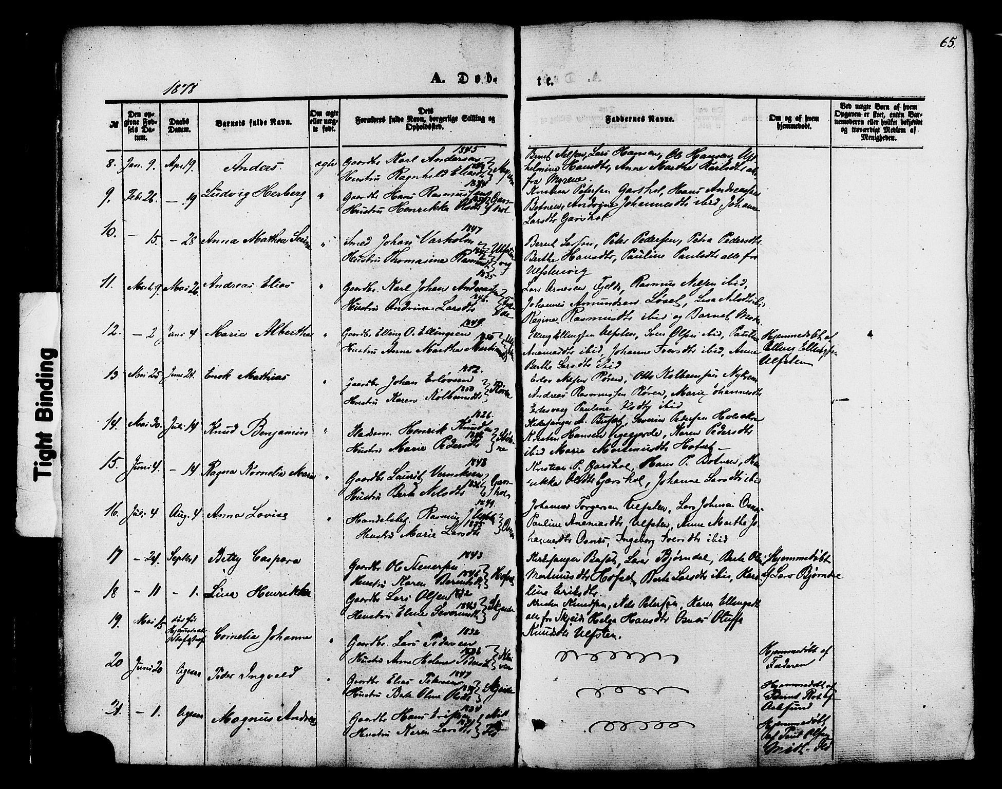 Ministerialprotokoller, klokkerbøker og fødselsregistre - Møre og Romsdal, AV/SAT-A-1454/509/L0105: Parish register (official) no. 509A03, 1848-1882, p. 65