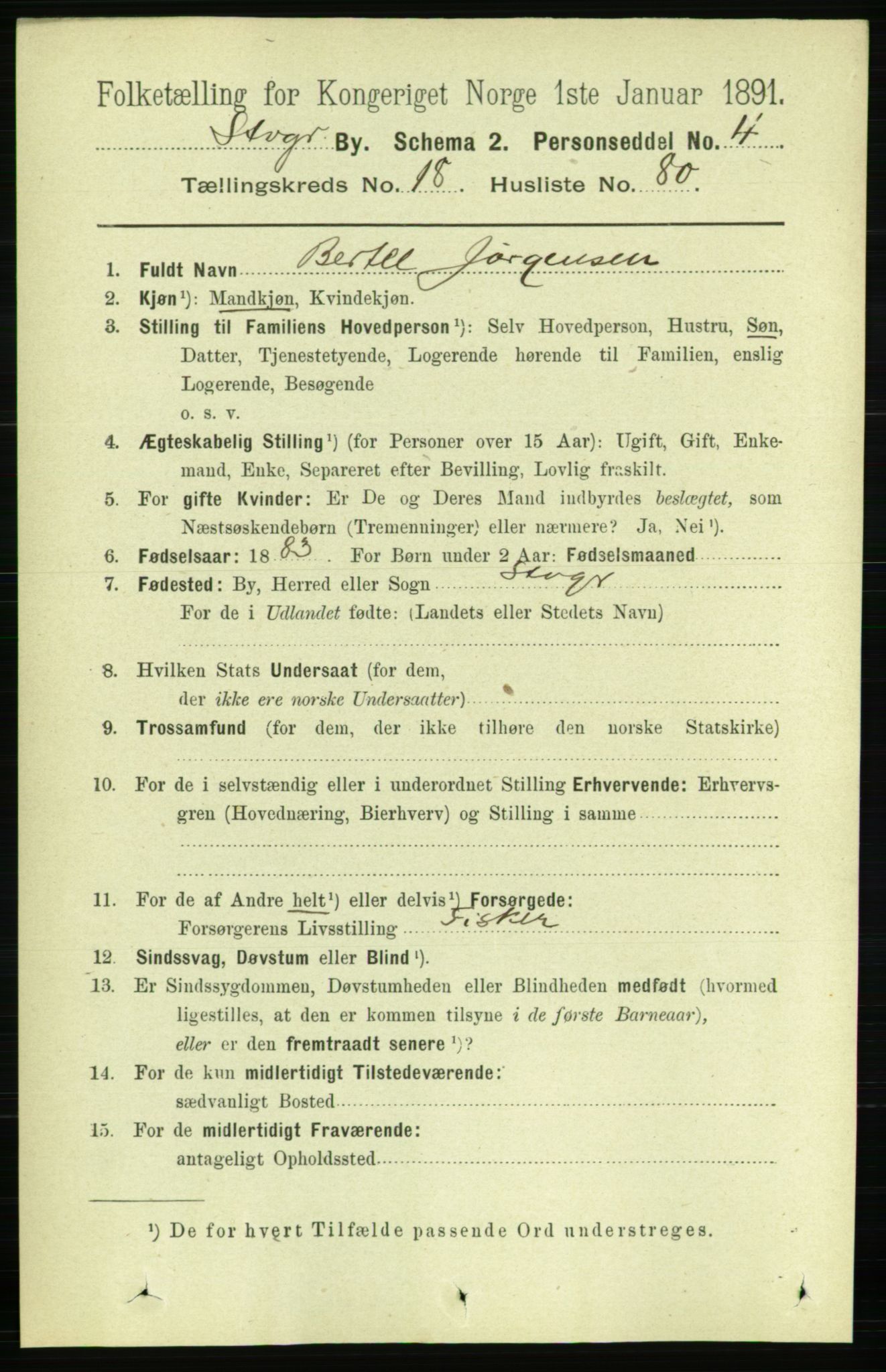 RA, 1891 census for 1103 Stavanger, 1891, p. 22380