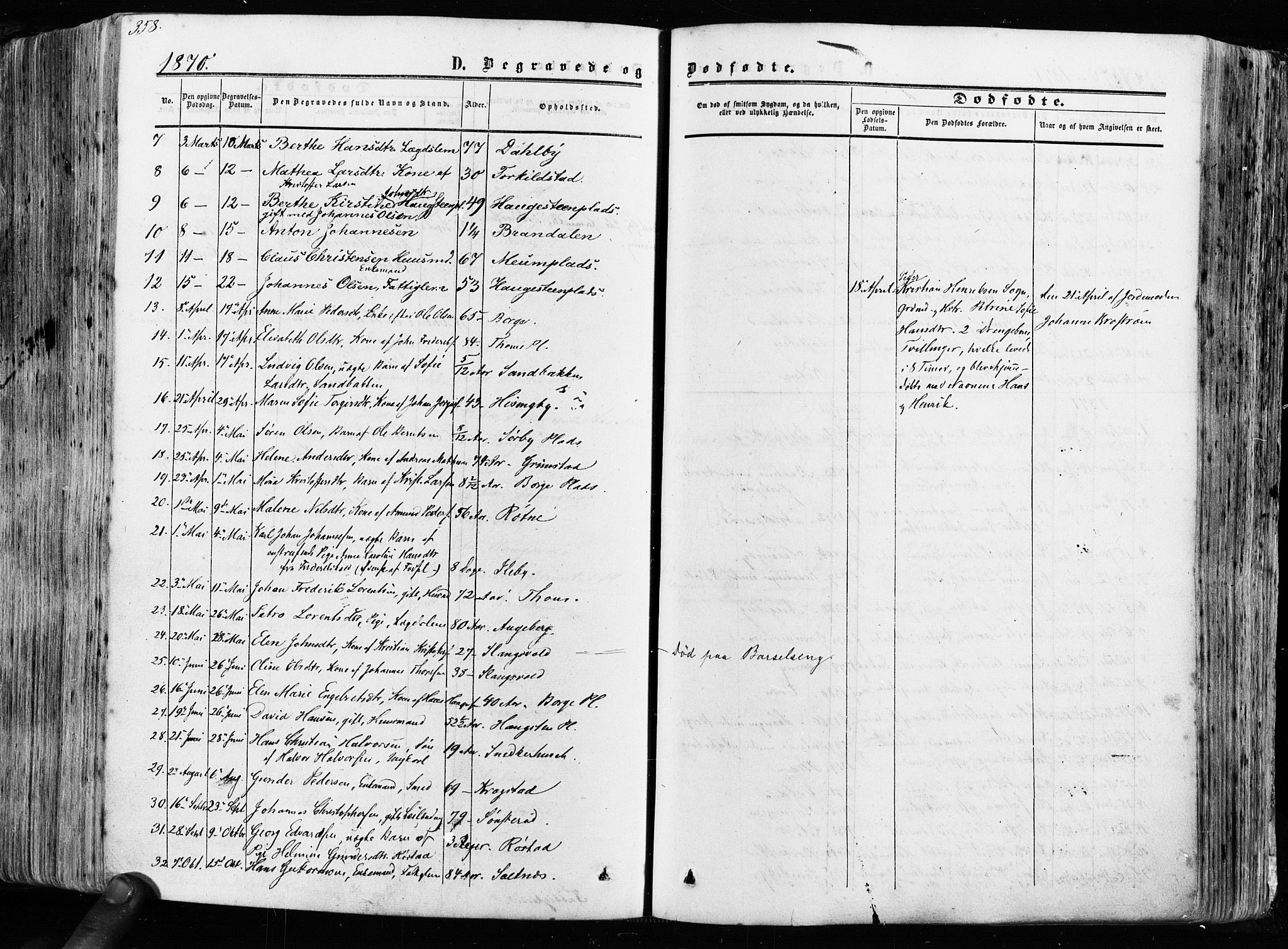 Råde prestekontor kirkebøker, AV/SAO-A-2009/F/Fa/L0006: Parish register (official) no. 6, 1854-1877, p. 358