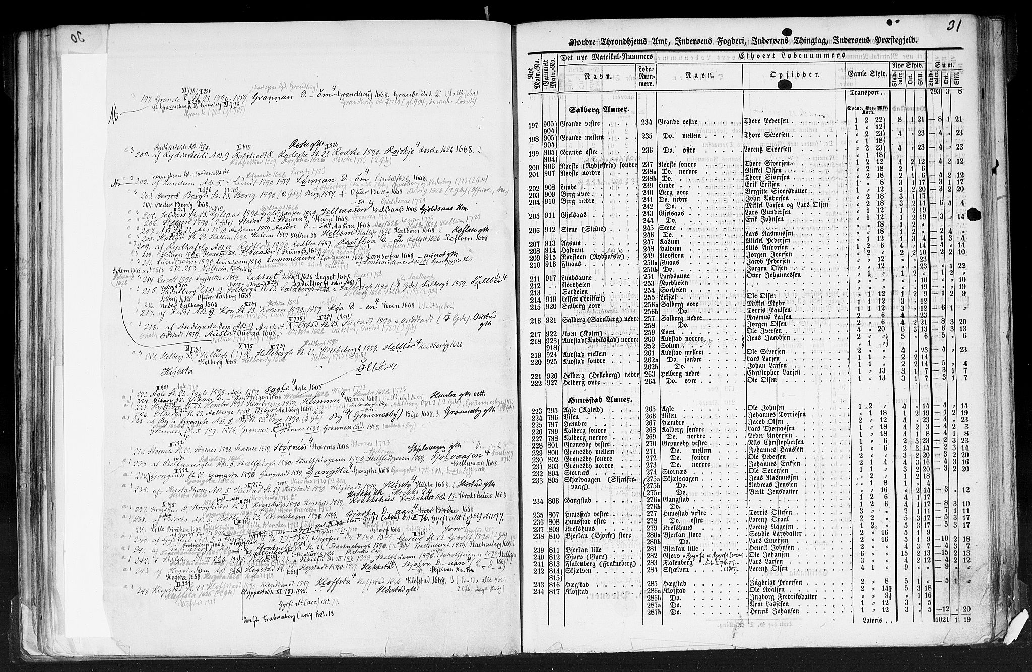 Rygh, RA/PA-0034/F/Fb/L0015/0001: Matrikkelen for 1838 / Matrikkelen for 1838 - Nordre Trondhjems amt (Nord-Trøndelag fylke), 1838, p. 31a