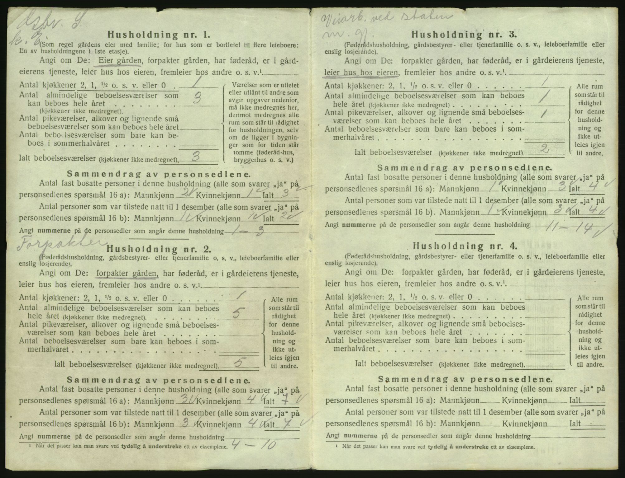 SAKO, 1920 census for Tjølling, 1920, p. 38