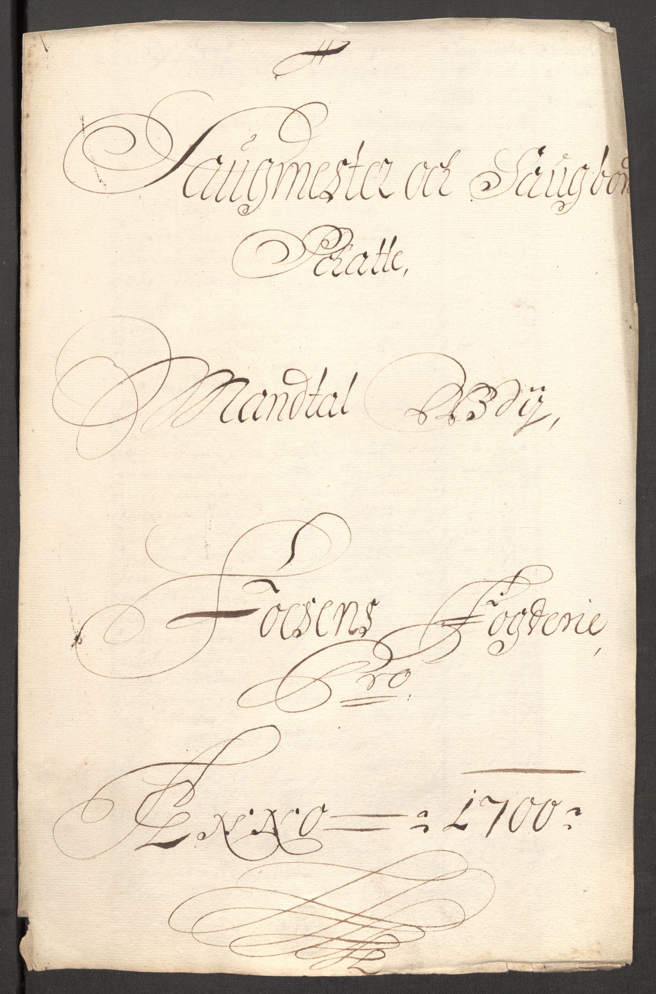 Rentekammeret inntil 1814, Reviderte regnskaper, Fogderegnskap, AV/RA-EA-4092/R57/L3854: Fogderegnskap Fosen, 1700-1701, p. 135