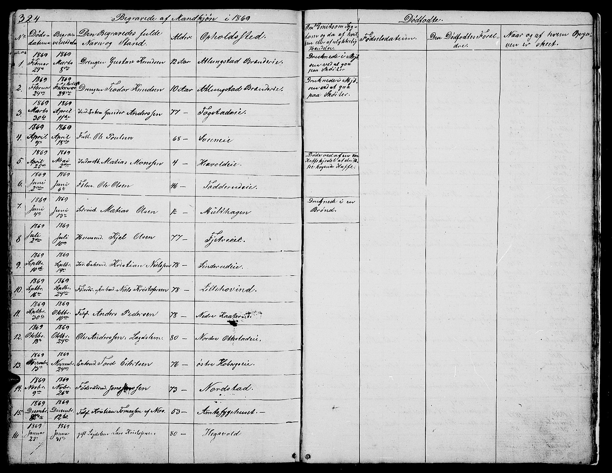 Stange prestekontor, SAH/PREST-002/L/L0002: Parish register (copy) no. 2, 1838-1879, p. 324