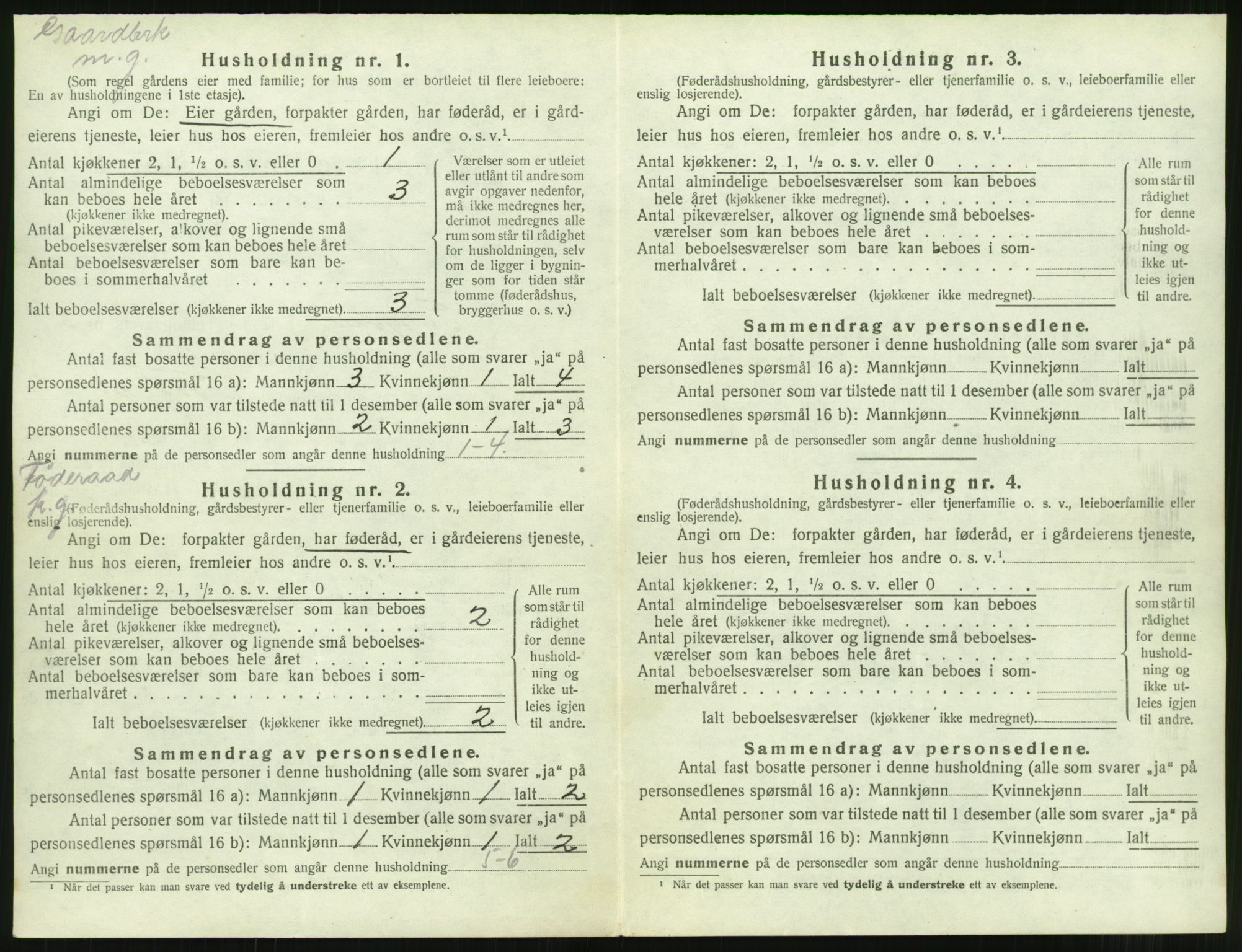 SAT, 1920 census for Tingvoll, 1920, p. 175